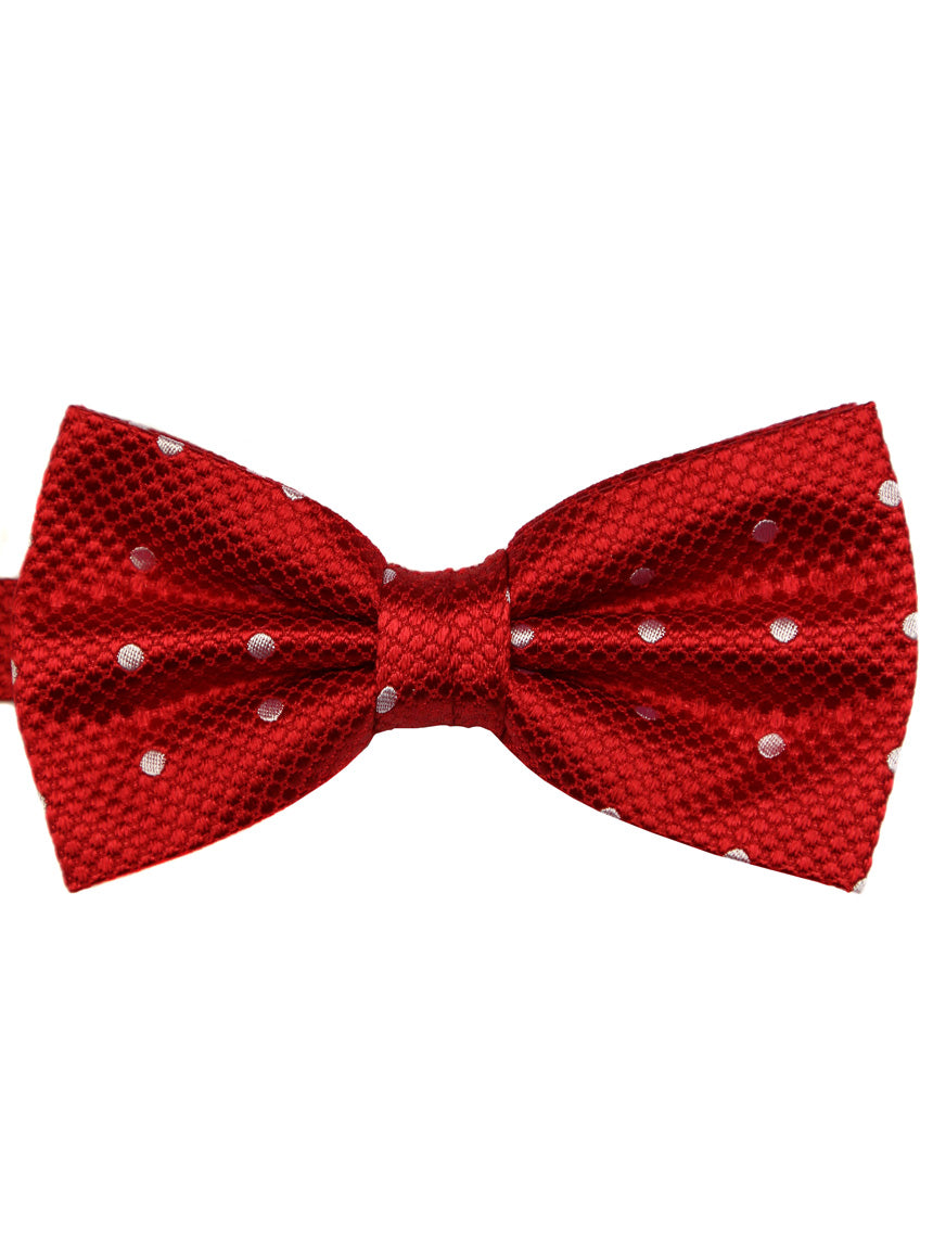DÉCLIC Classic Spot Bow Tie - Red | Stylish & Adjustable for Men & Women | Perfect for Weddings, Parties & Formal Events