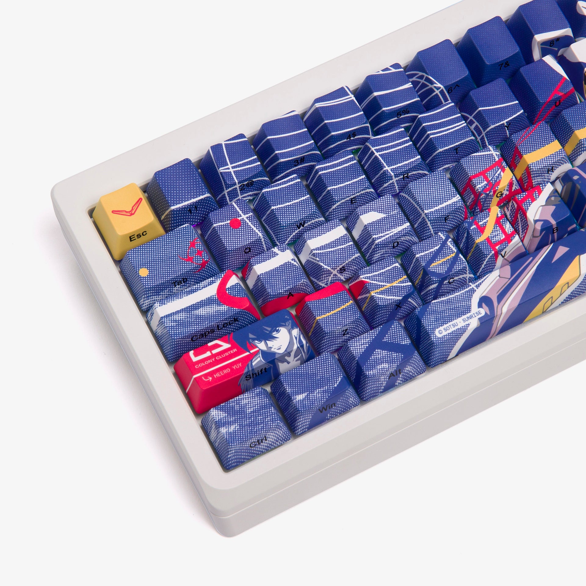 Premium Gundam 68 Keycaps Set for Mechanical Keyboards - Anime Themed Custom Keycaps - Perfect for Gaming, Typing & Mechanical Keyboard Enthusiasts