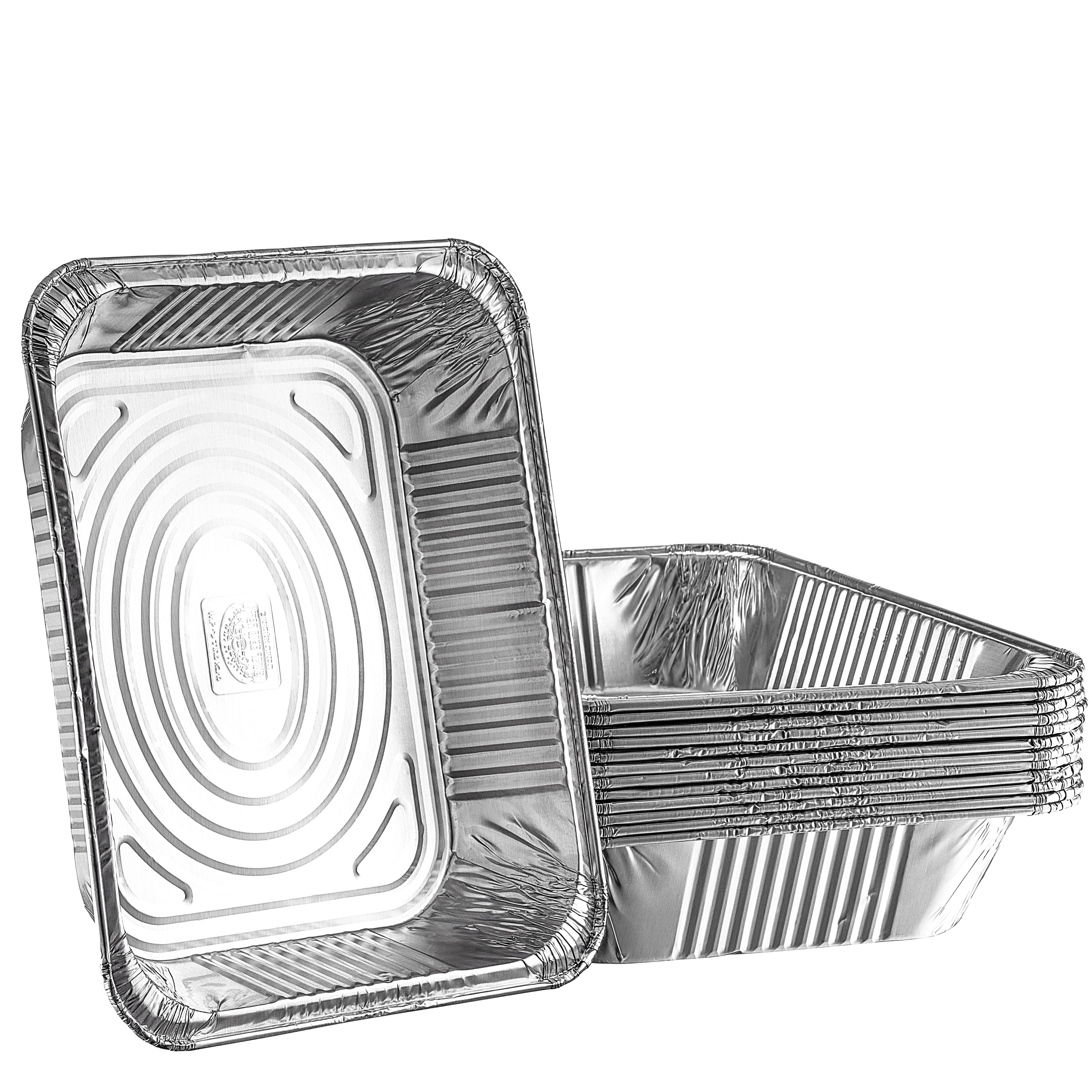 Premium 9x13 Inch Baking Pans with Lids - Set of 50 - Heavy Duty Aluminum Cookie Sheets for Baking, Cooking & Meal Prep - Perfect for Cakes, Brownies, Lasagna & Party Food