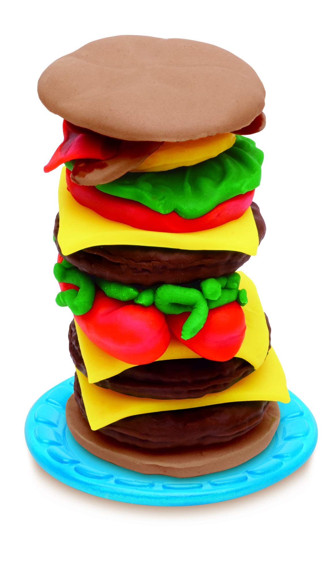 Play-Doh Kitchen Burger Party Set with 5 Modeling Clay Pots - Creative Toy for Kids Ages 3+ - Fun Pretend Play for Birthday Parties & Family Game Nights