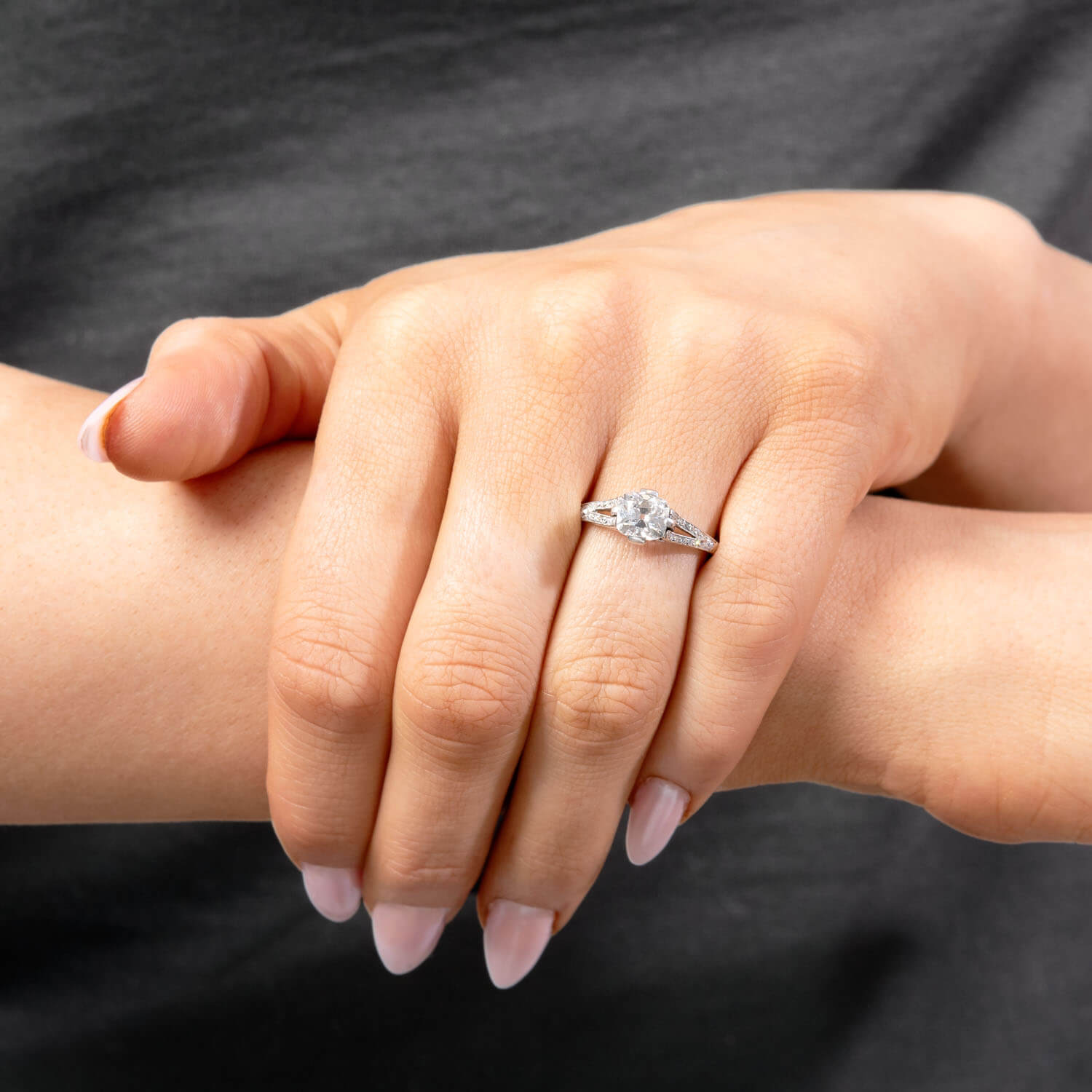 Art Deco Platinum GIA Certified Diamond Engagement Ring 1.13ct - Vintage Inspired Wedding Band for Brides & Anniversary Gifts