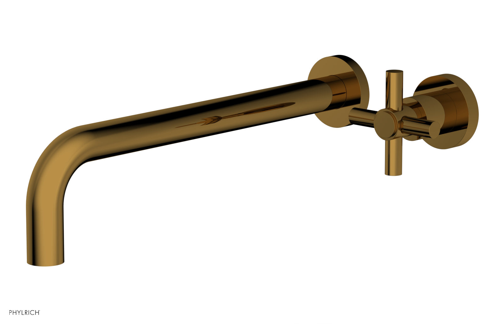 D131-17 Single Handle Wall Mounted Lavatory Faucet Set - Classic Cross Handle Design for Bathroom Sink - Perfect for Modern Homes, Hotels & Restrooms