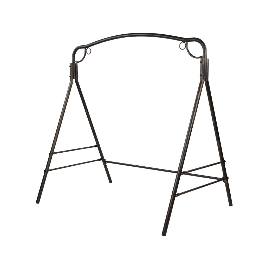 **Outdoor Patio Swing Frame - Rustic Bronze Metal Garden Swing Stand with 441 lbs Weight Capacity (No Chair Included) - Perfect for Backyard, Porch & Garden Relaxation**