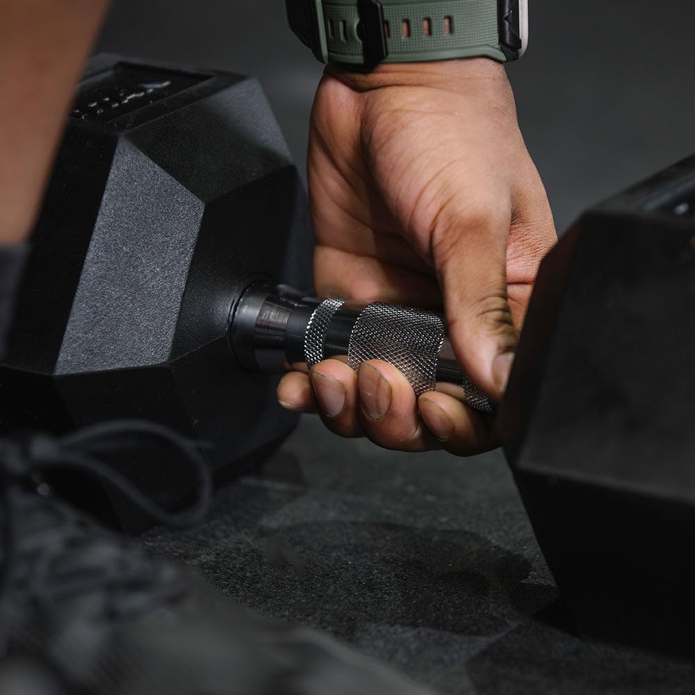 Titan Fitness 40 LB Pair Rubber Coated Hex Dumbbells - Black Ergonomic Cast Iron Handle Free Weights for Strength Training, Home Gym & CrossFit Workouts