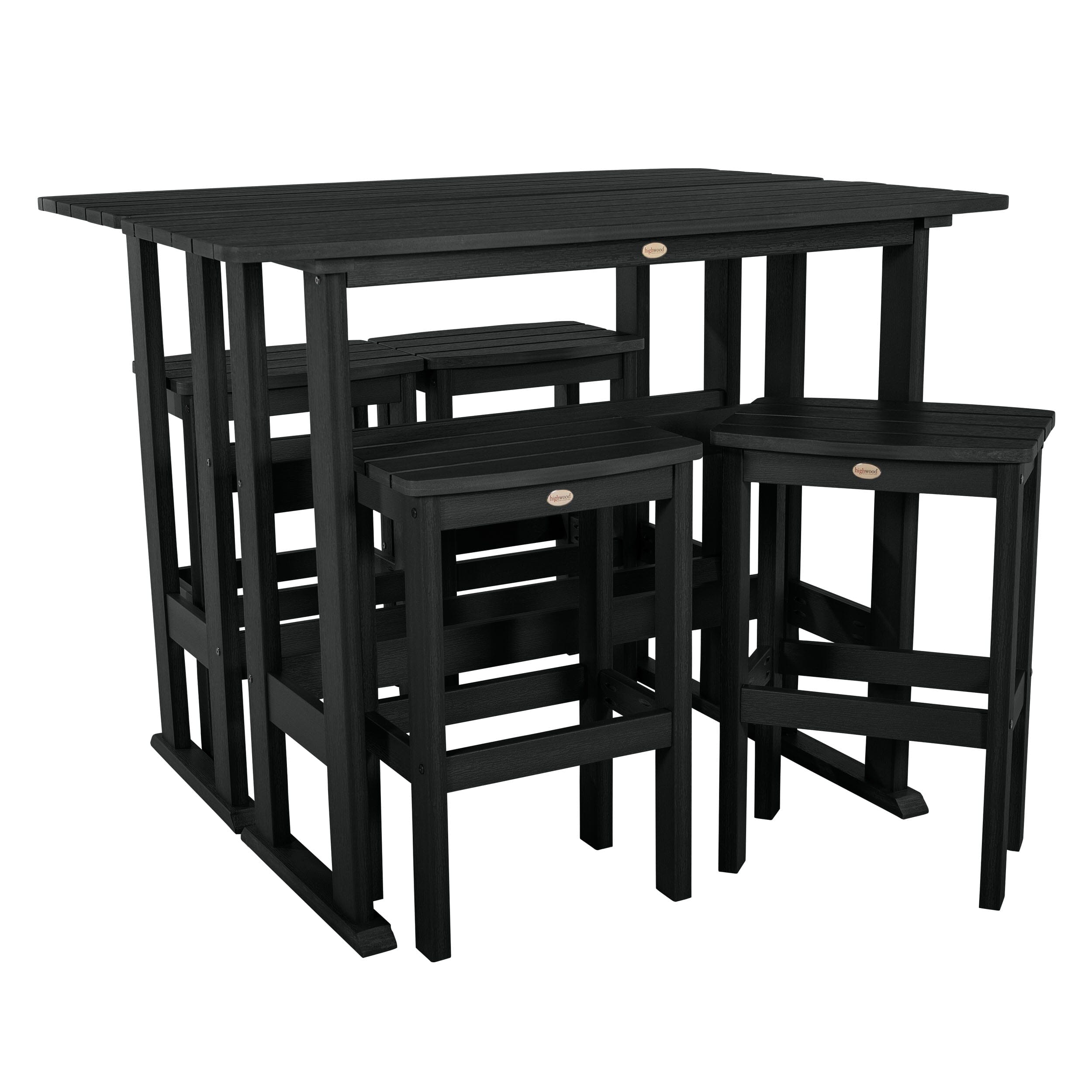 Lehigh 6-Piece Bar Height Balcony Patio Set - Outdoor Dining & Relaxing Furniture for Small Spaces