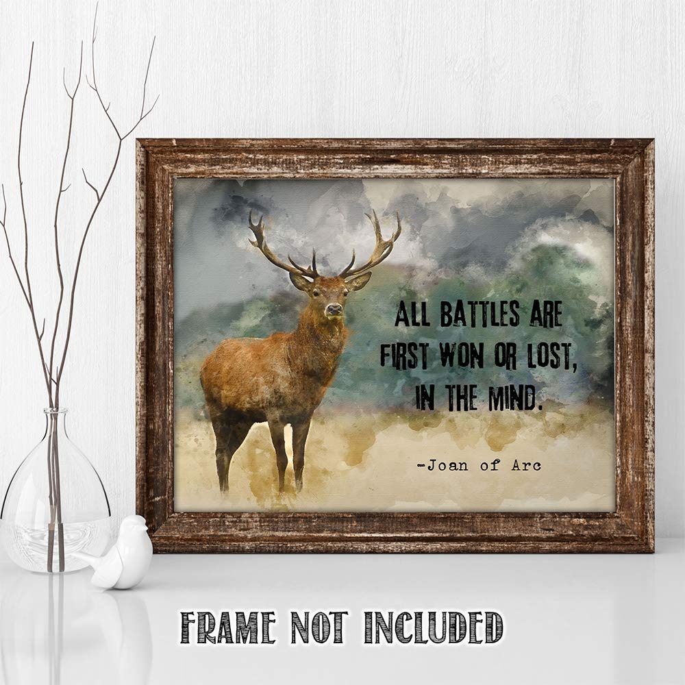 TJ Originals - Joan of Arc Christian Bible Quote Wall Art Print 11x14 Inches, Inspirational Scripture Decor for Home & Office, Motivational Gift for Family & Friends - Perfect for Bedroom, Living Room & Church Decor