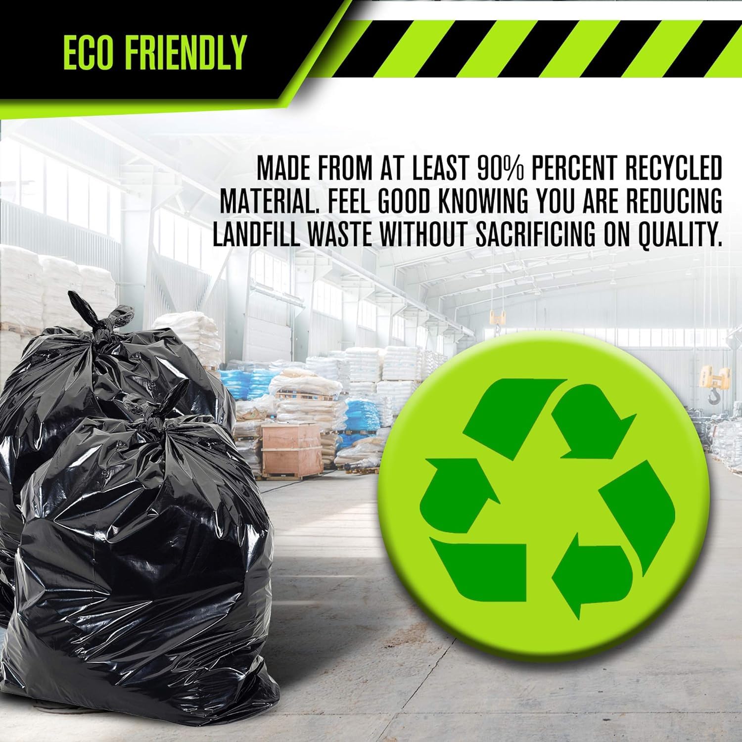 Heavy Duty 95-96 Gallon Trash Can Liners - 2.0 MIL Thick Garbage Bags (50 Pack) - Extra Large Commercial Grade for Toter, Construction, Yard Waste, Industrial Use - Perfect for Contractors, Commercial Kitchens, and Garage Cleanup