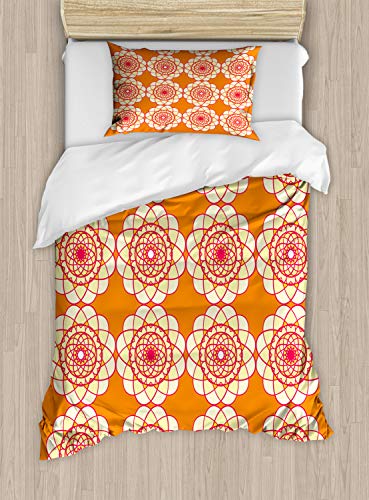 Orange Ivory and Pink