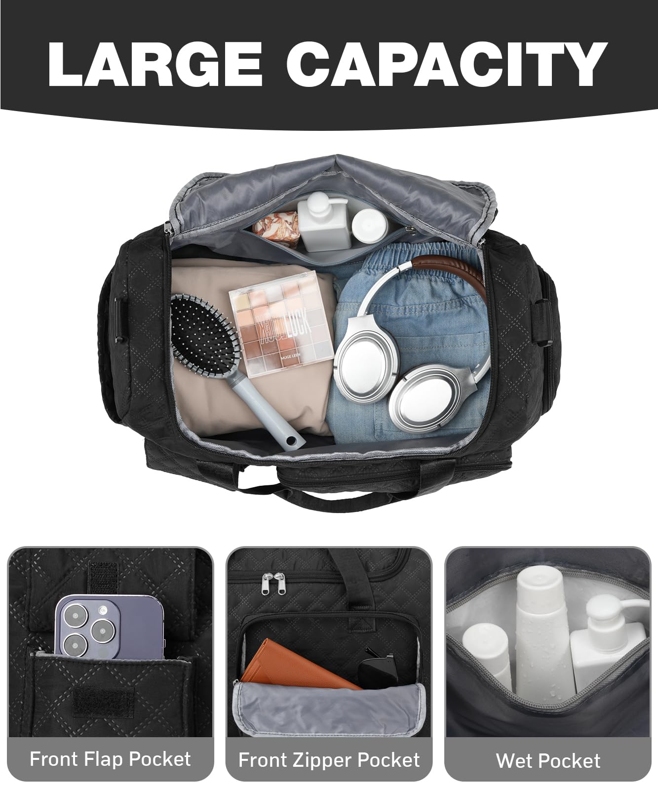 **Women's Small Gym Bag with Shoe Compartment - Lightweight Travel Duffle Bag, Weekender Overnight Bag & Toiletry Organizer - Perfect for Workouts, Travel, Hospital Labor & Delivery**