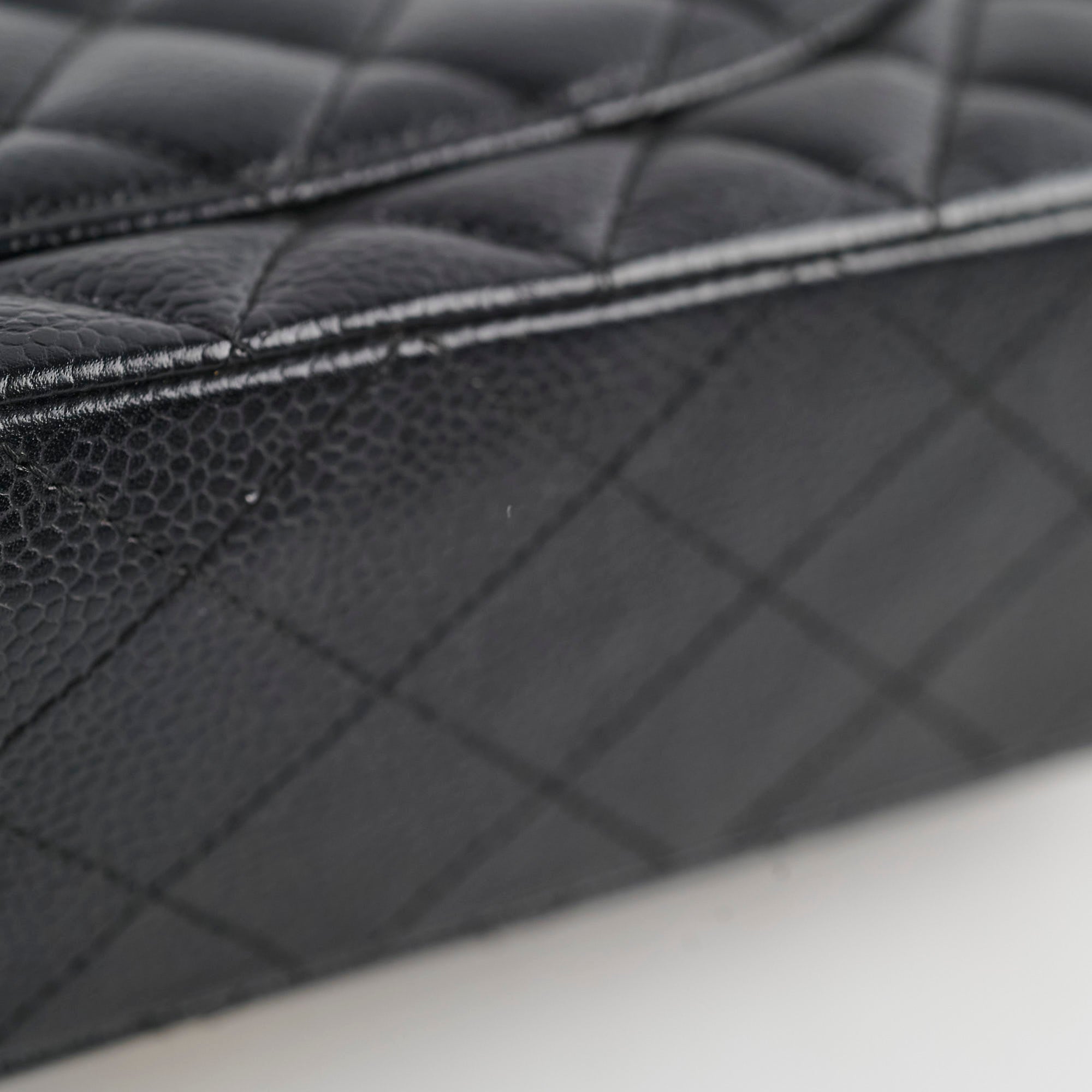 Chanel Classic Double Flap Bag Medium/Large Size in Black Caviar Leather with Gold Hardware - Perfect for Luxury Fashion, Evening Events & Gift Giving