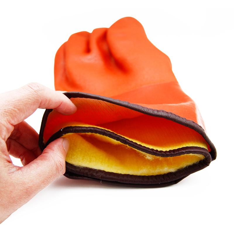 Showa Atlas 465 Double Dipped PVC Gloves with Removable Liner - Heavy Duty Work Gloves for Cleaning, Gardening & Industrial Use - Waterproof & Chemical Resistant Safety Gloves