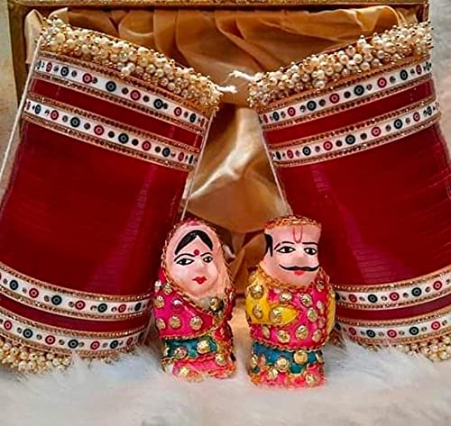 Indian Fashion Trend Bridal Bangles Set - Traditional Wedding Jewelry Bangles for Women | Chura Chuda | Perfect for Indian Weddings, Bridal Showers & Cultural Celebrations