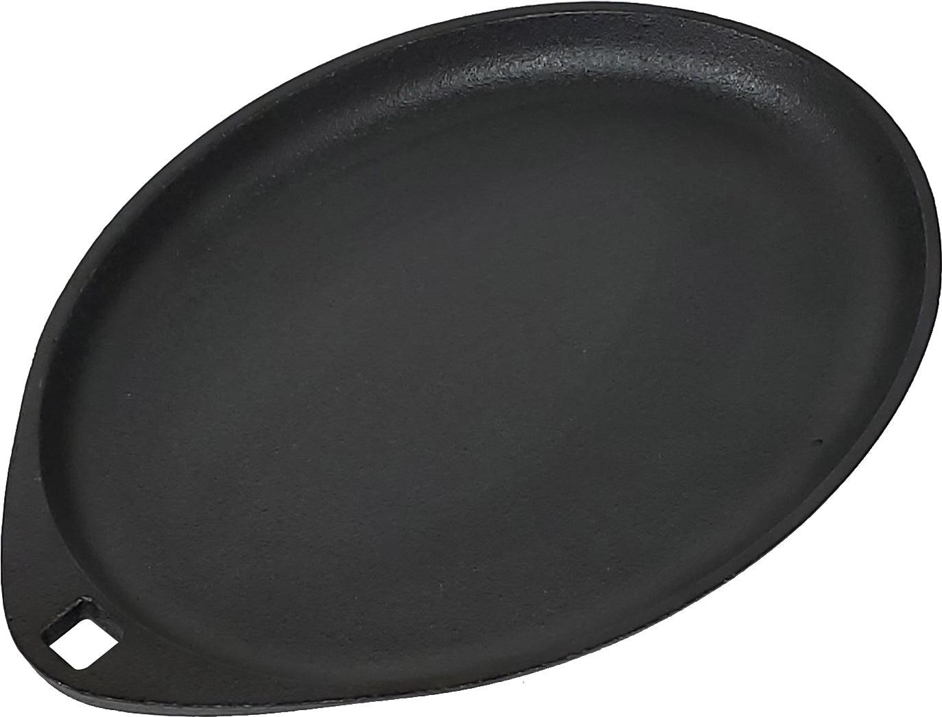 Cast Iron Oval Platter 10x7 Inches - Rustic Serving Tray for Cheese, Charcuterie & Appetizers - Perfect for Dinner Parties & Entertaining (BG77P 573720)
