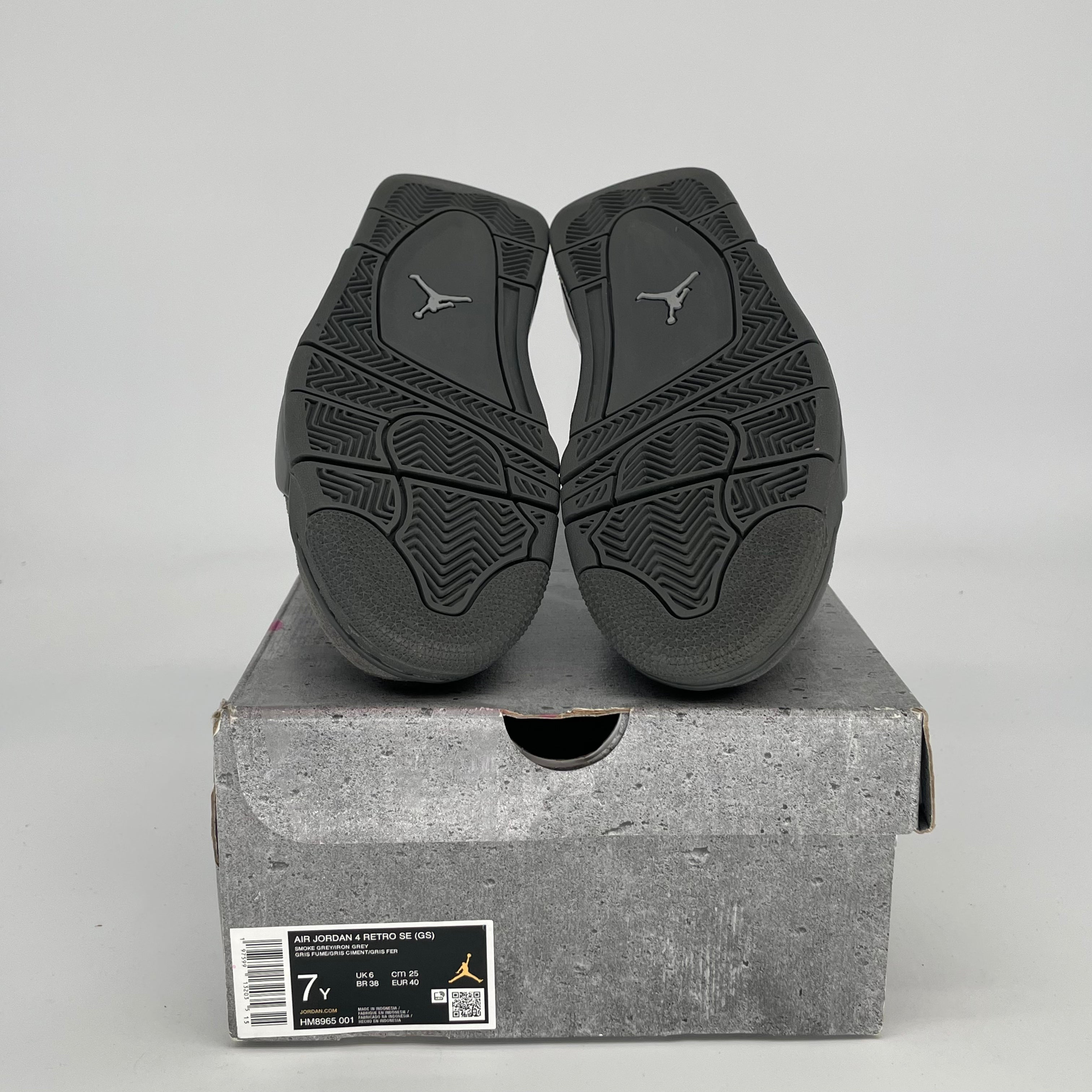 AIR JORDAN 4 Retro Wet Cement Sneakers - Men's Size 7 & Women's Size 8.5 (HM8965-001) - Perfect for Basketball, Streetwear & Sneaker Collectors