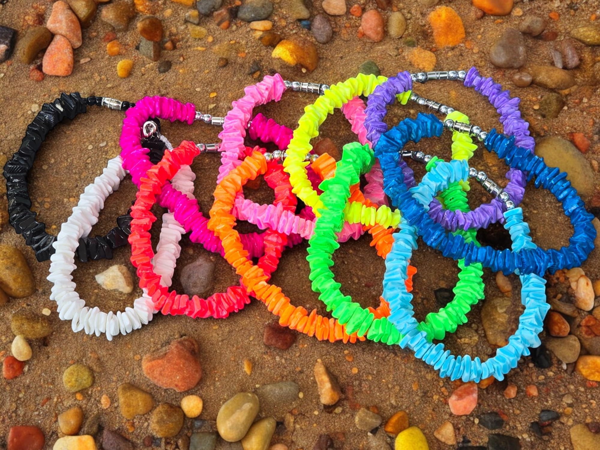 BlueRica Puka Shell Anklet - 10 Inch Adjustable Beach Ankle Bracelet for Women, Summer Boho Jewelry Gift - Perfect for Vacations, Music Festivals & Boho Fashion