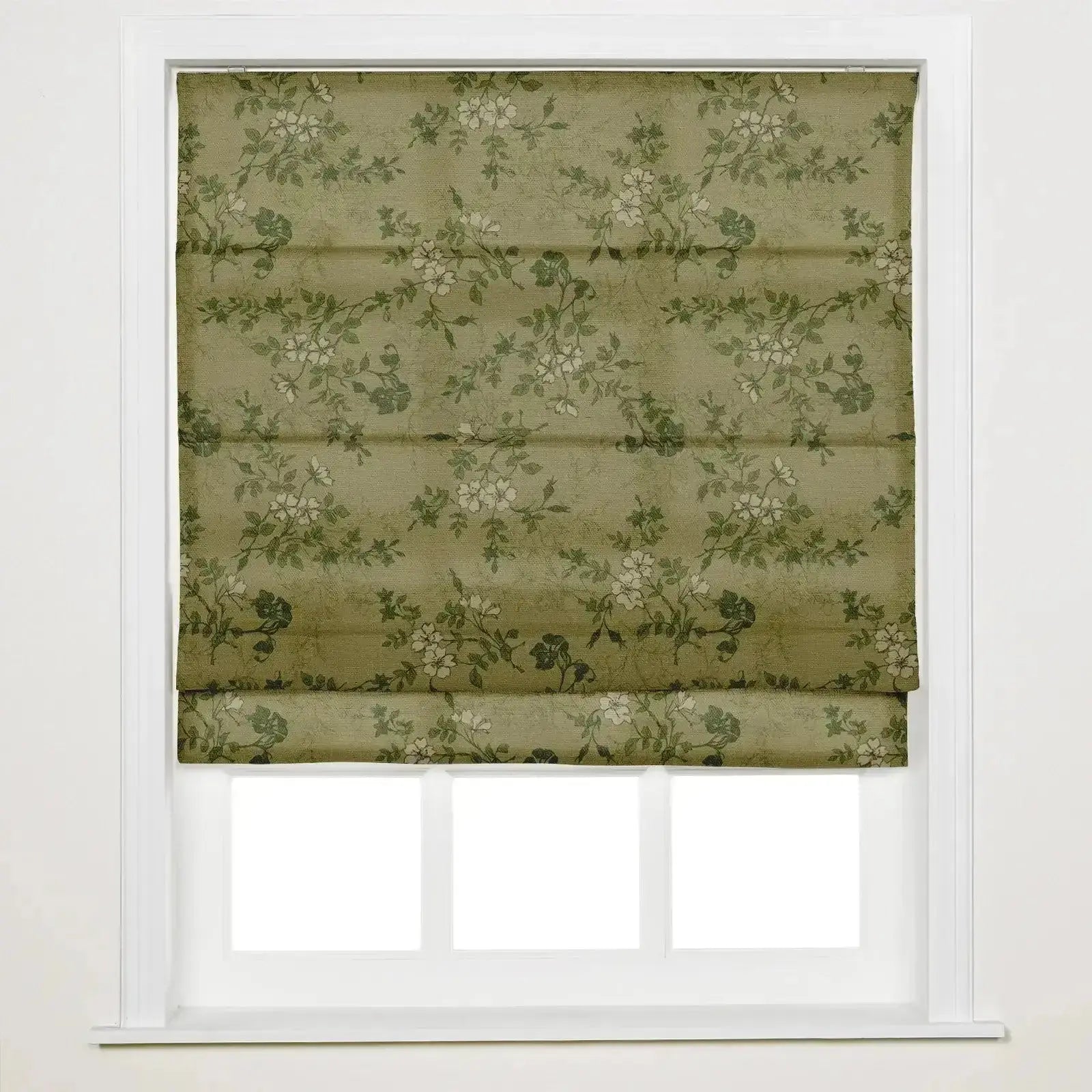 Elegant Sara Le Printed Roman Shade - Cordless Window Treatment for Plus Size Windows | Perfect for Living Room, Bedroom & Home Office Decor