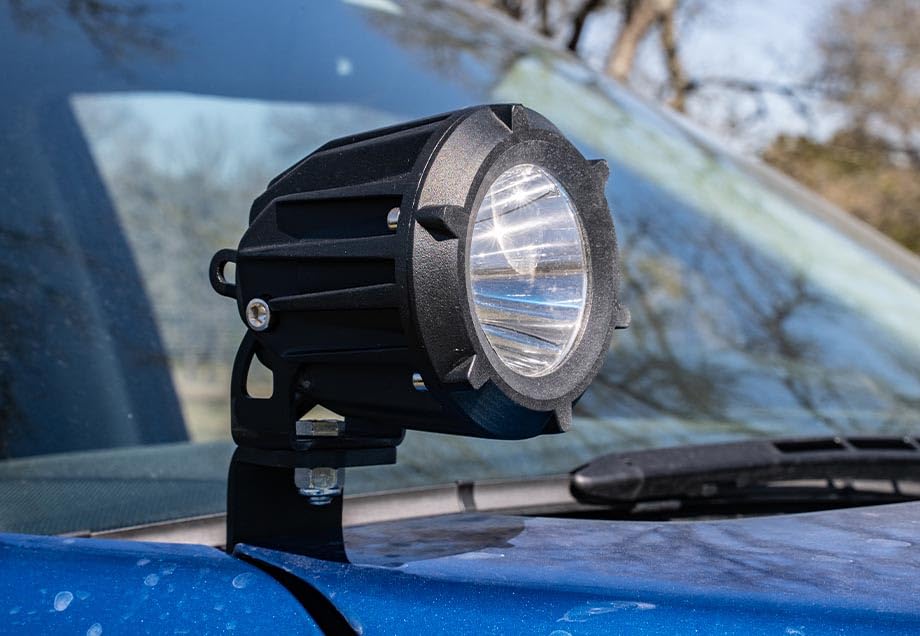 Cali Raised LED Low Profile Ditch Light Brackets Kit for 2014-2021 Toyota Tundra - 27W Side Projecting LED Pods with Wiring Harness (No Switch) - Perfect for Off-Roading, Night Driving & Adventure Vehicles