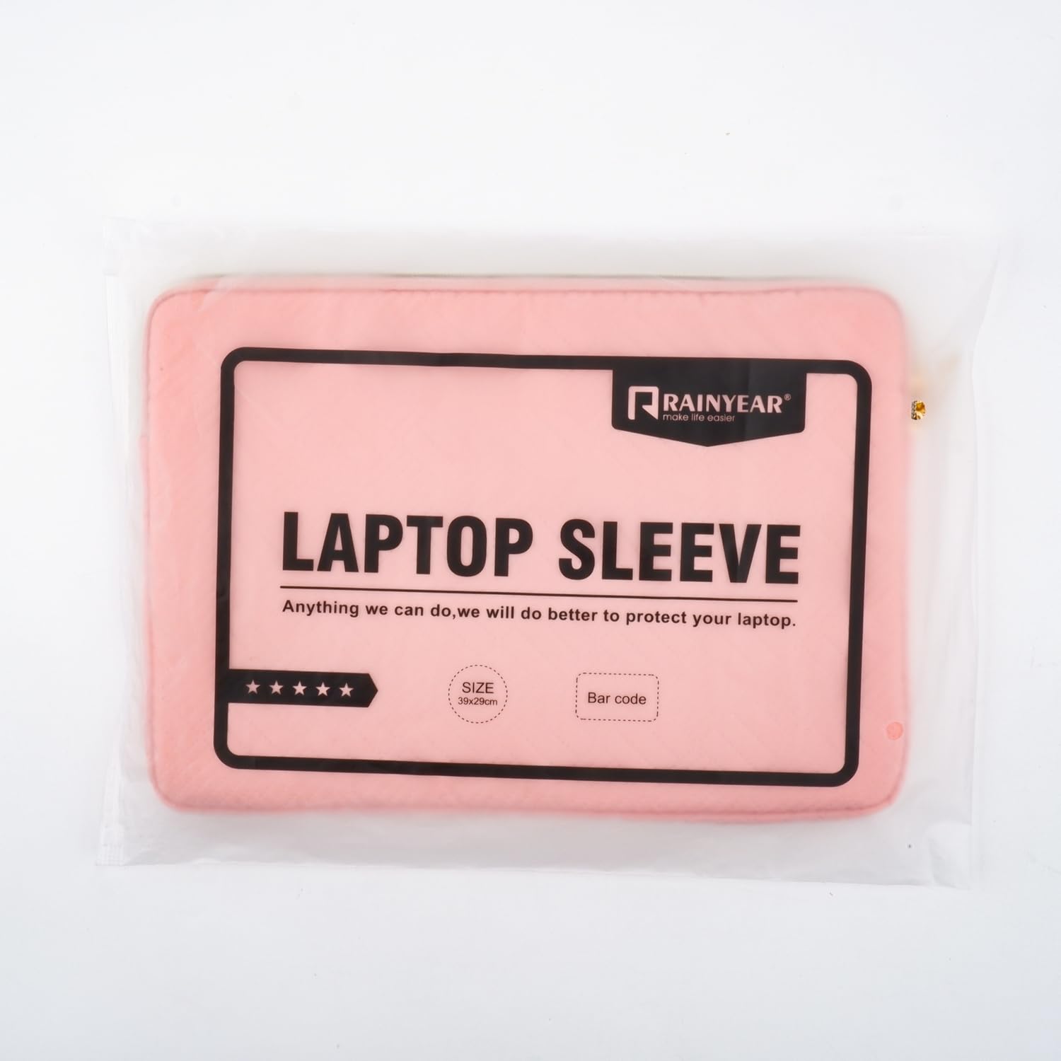 RAINYEAR 16 Inch Laptop Case for 2023 MacBook Pro A2991/A2780 & 15.4 Inch MacBook Pro A1990 - Padded Protective Sleeve with Accessories Pouch - Compatible with HP 15 Laptop - Pink - Perfect for Work, School & Travel