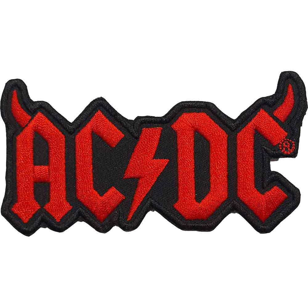 AC/DC Iron On Patches with Horns Design - Perfect for Denim Jackets, Backpacks & DIY Clothing Customization