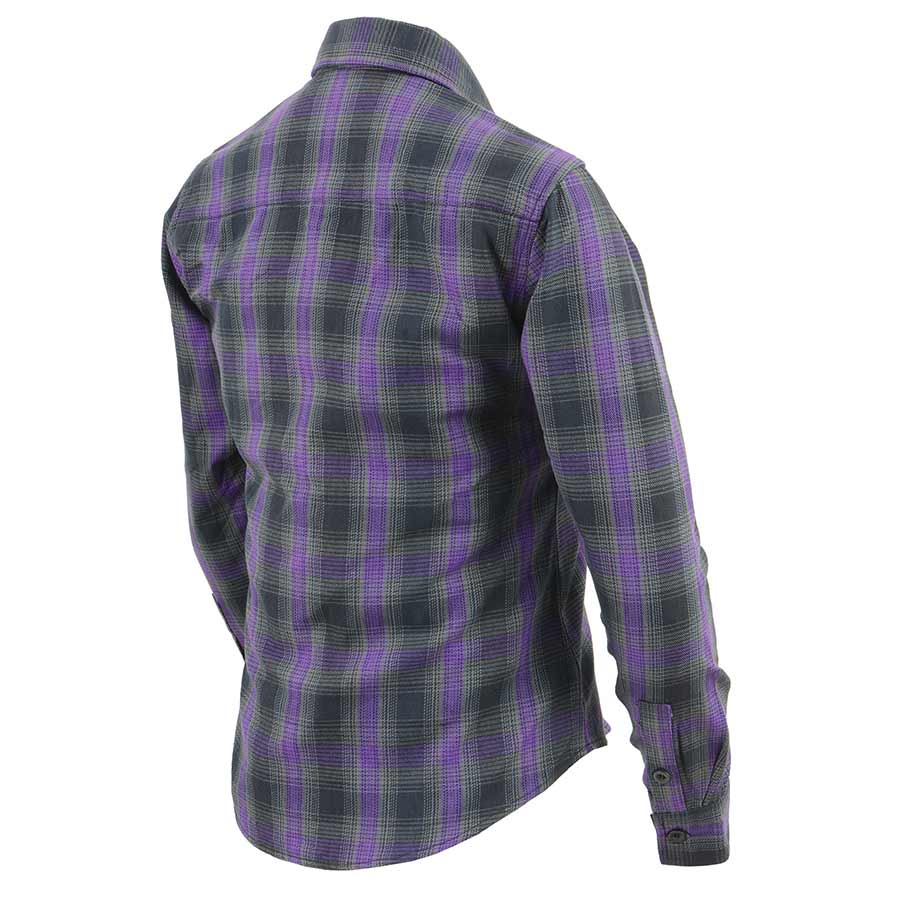 Milwaukee Leather Women's Armored Plaid Shirt - Stylish & Durable Flannel for Motorcycle Riding & Outdoor Adventures