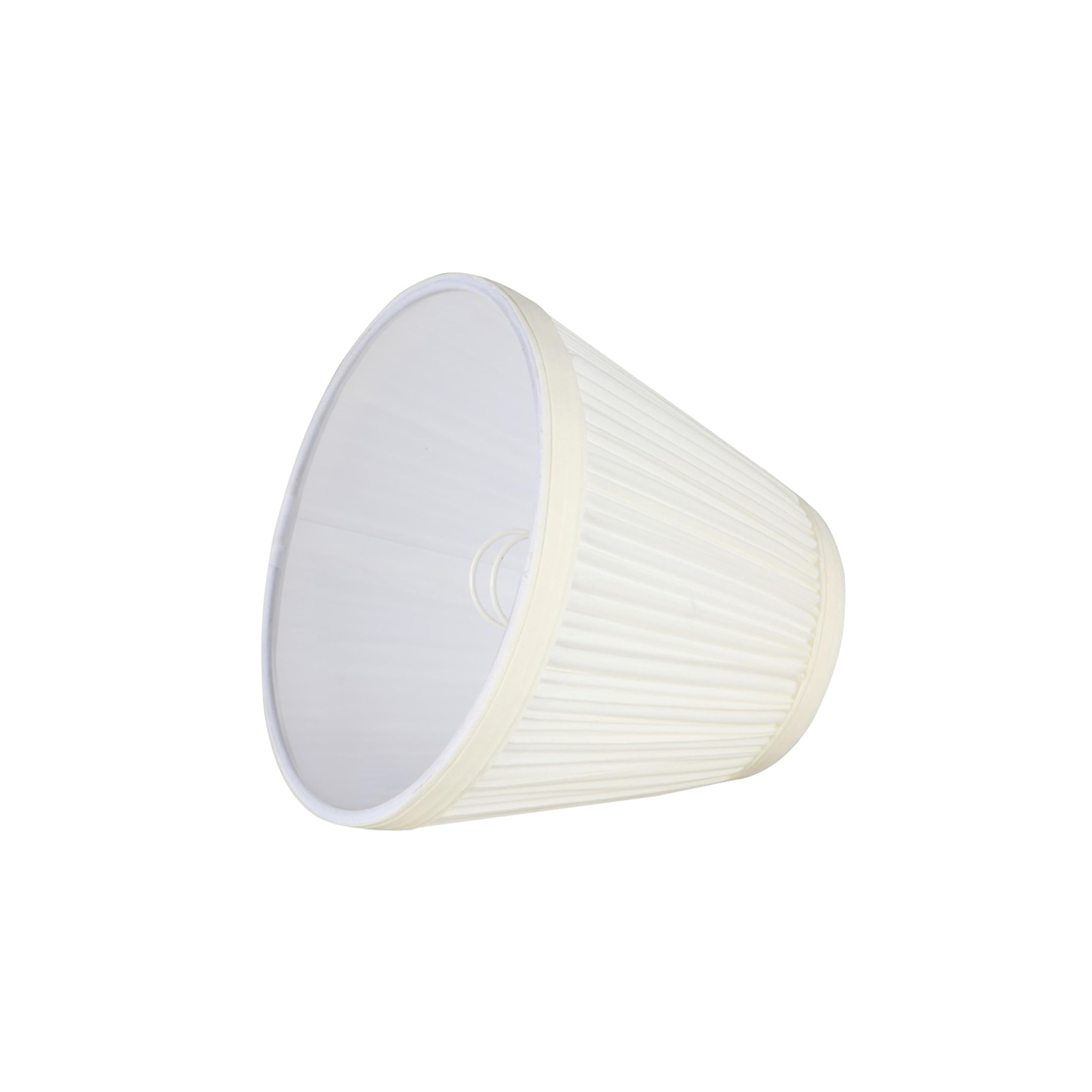 Aspen Creative 33121-5 Small Pleated Empire Clip-On Lamp Shades, Off White - 3