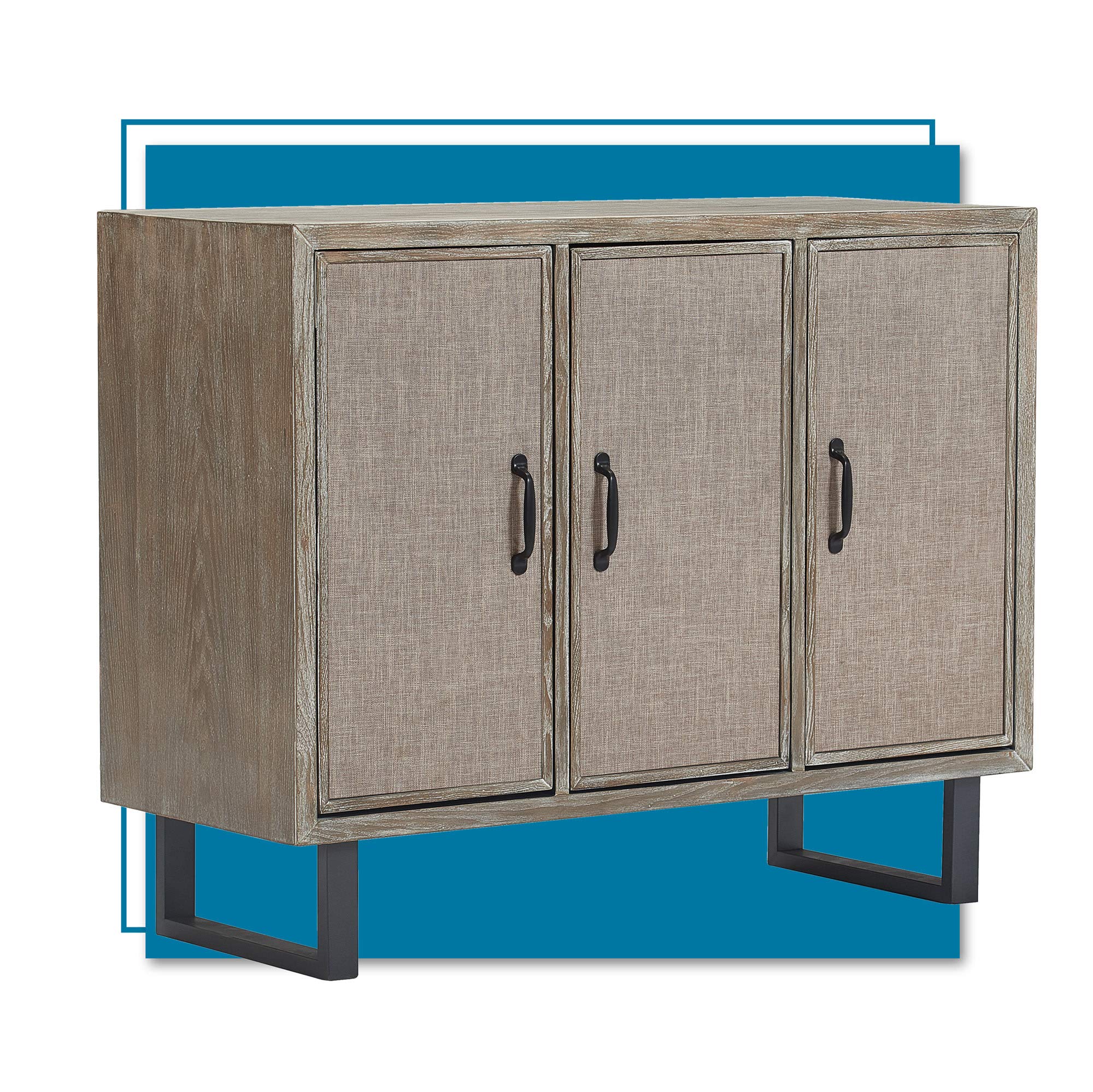 Click Décor Cottage Storage Cabinet - Gray Wooden Organizer for Bathroom, Kitchen & Living Room | Rustic Home Decor & Space-Saving Furniture