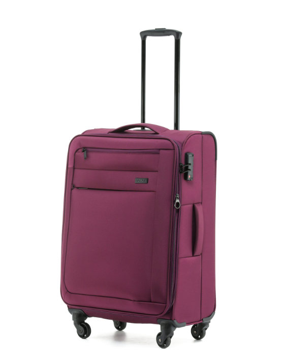 TOSCA SKY RUNNER 68CM Spinner Softside Velvet Luggage - Lightweight Carry-On Suitcase for Travel, Business Trips & Weekend Getaways
