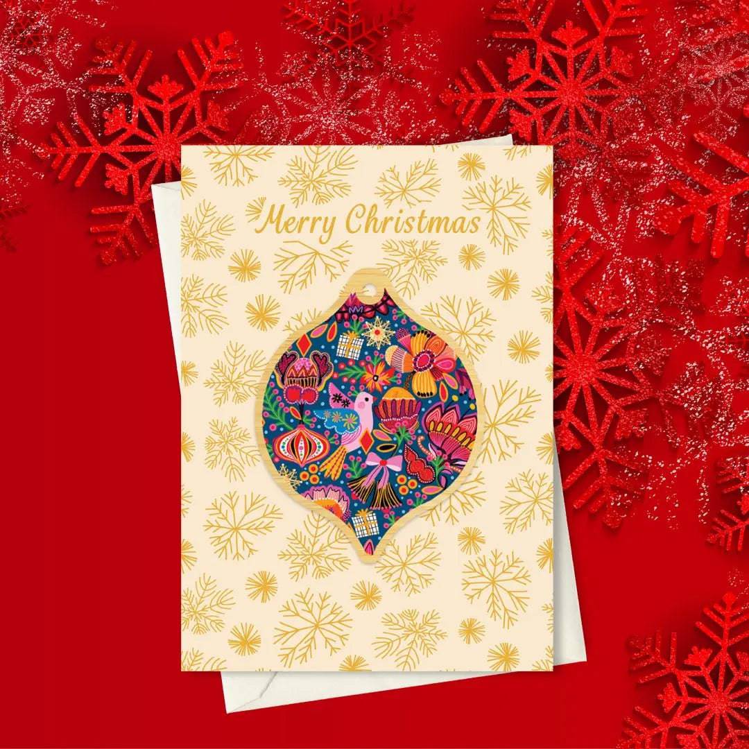 Christmas Ornaments & Holiday Cards Set - Australian-Themed Xmas Decor for Tree & Festive Greetings | Perfect for Home, Office & Gift Giving