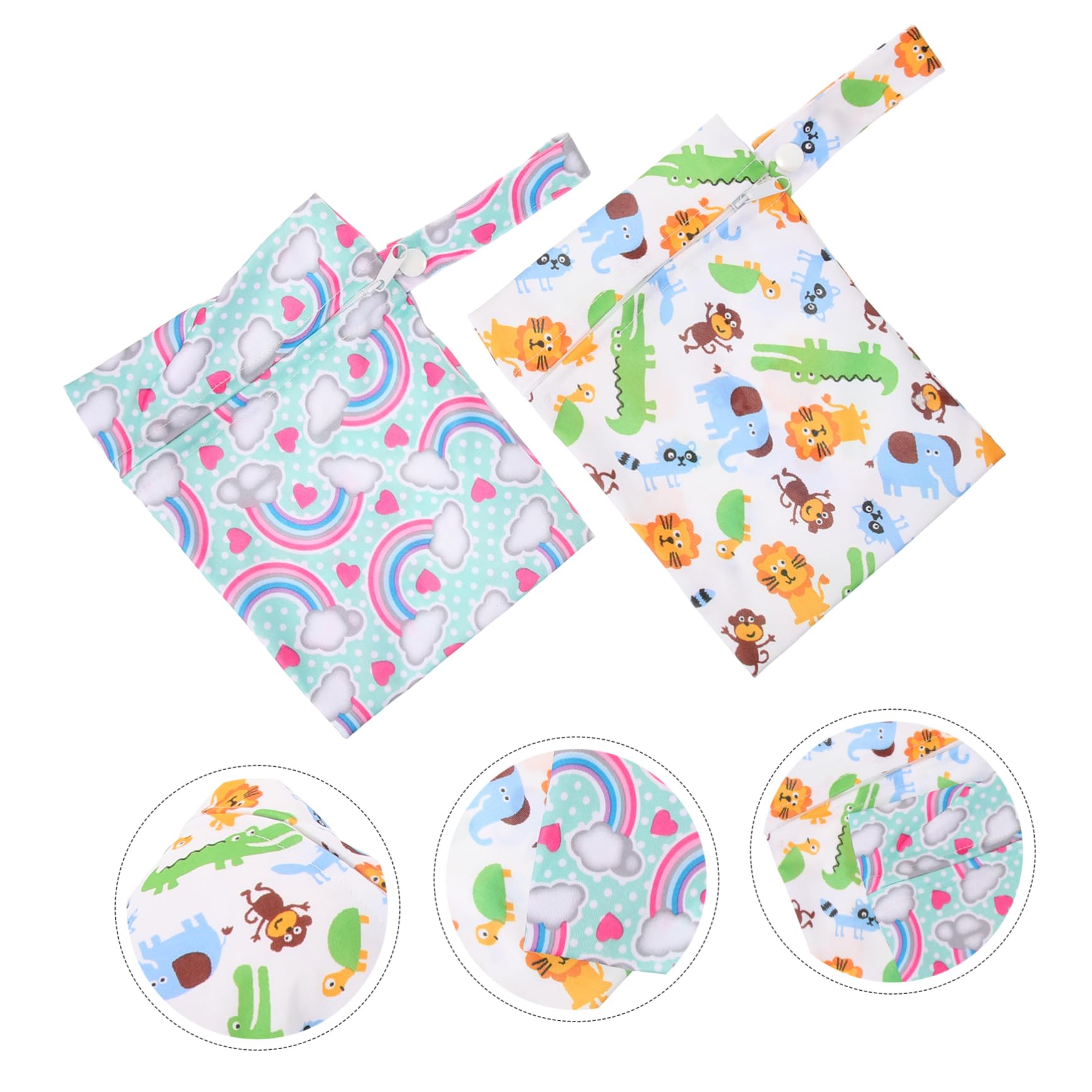 Vaguelly 16 Pack Waterproof Diaper Bags - Reusable Hanging Wet Dry Storage Pouches for Baby Essentials, Travel & Daycare - Durable Polyester Fabric (Multi-Purpose for Swimsuits, Toiletries & Clothes)