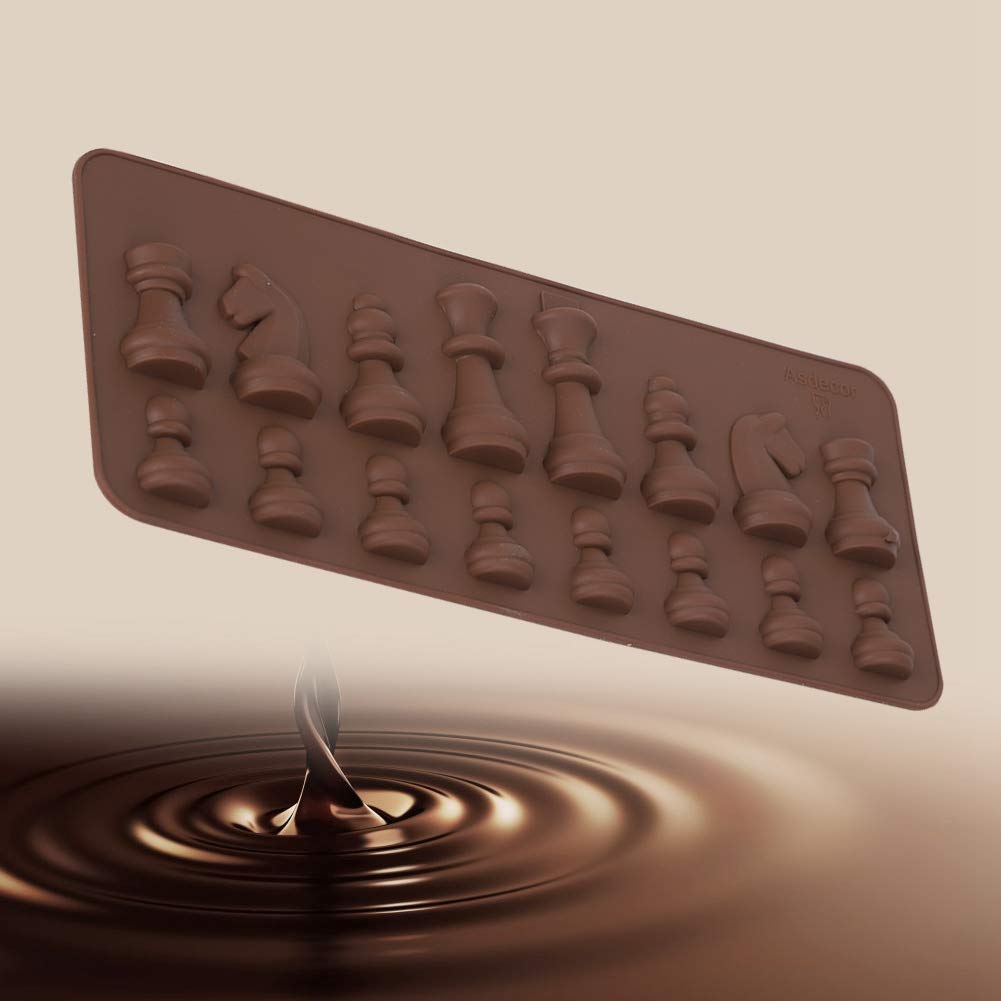 Premium Silicone Chess Piece Chocolate Candy Mold - DIY Fondant Cake Topper for International Chess Themed Desserts | Perfect for Birthday Parties, Game Nights & Baking Decorations