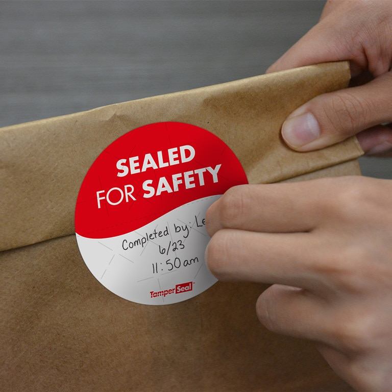 Daymark IT118674 TamperSeal Tamper Evident Hand Writable Labels - 3 Circle Design, Roll of 500 Labels for Security Sealing & Package Protection - Ideal for Food Safety, Pharmaceutical, and Logistics Applications
