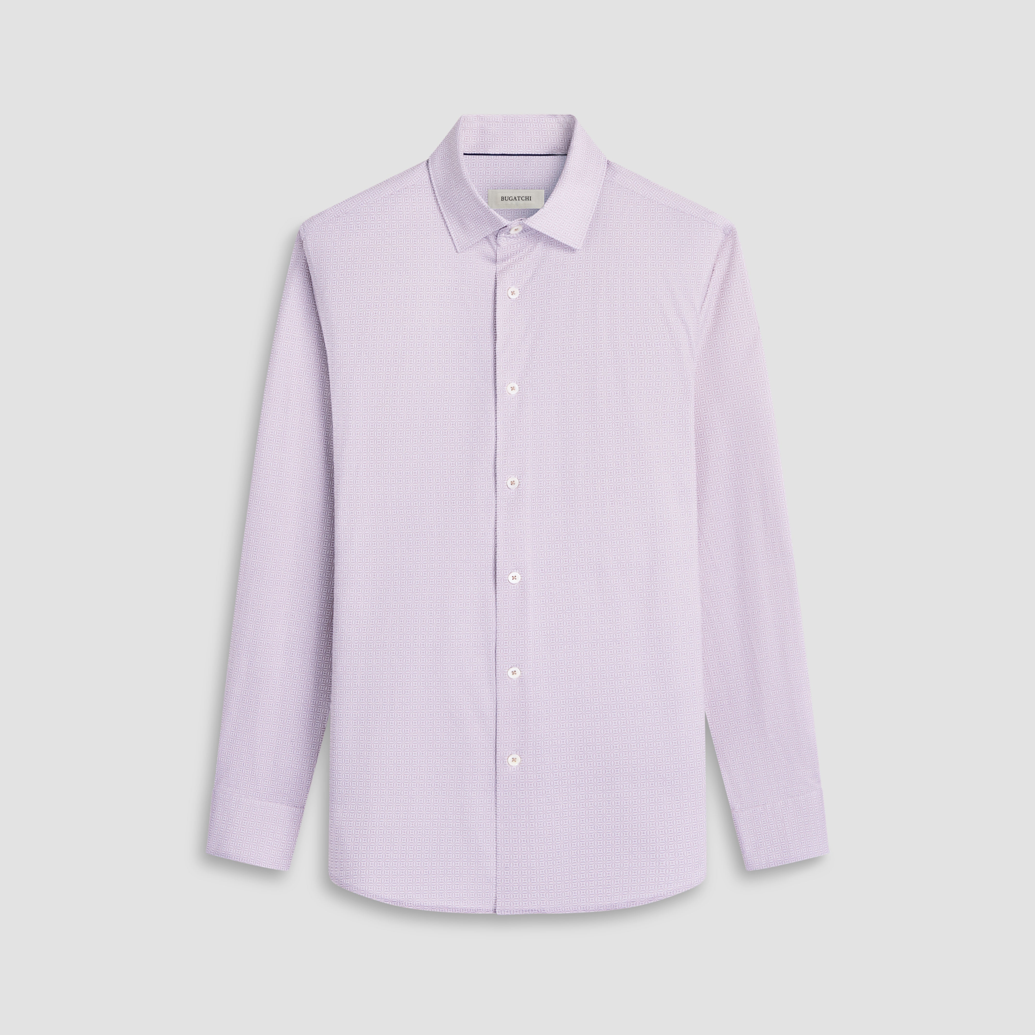 James Geometric Print Cotton Shirt for Men - Stylish Casual Button Down Shirt for Office, Date Night & Summer Outfits