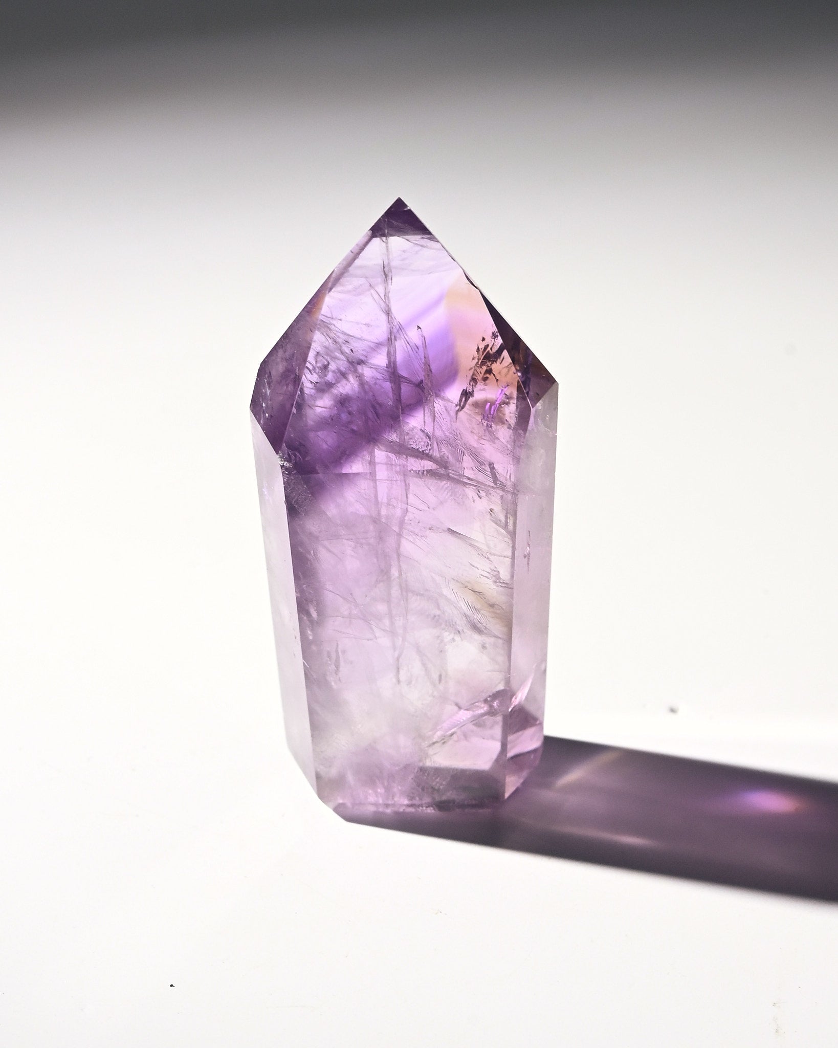 2.5 Inch Natural Amethyst Phantom Tower - Healing Crystal for Meditation, Reiki, and Home Decor | Spiritual Energy Stone for Chakra Balancing & Positive Vibes
