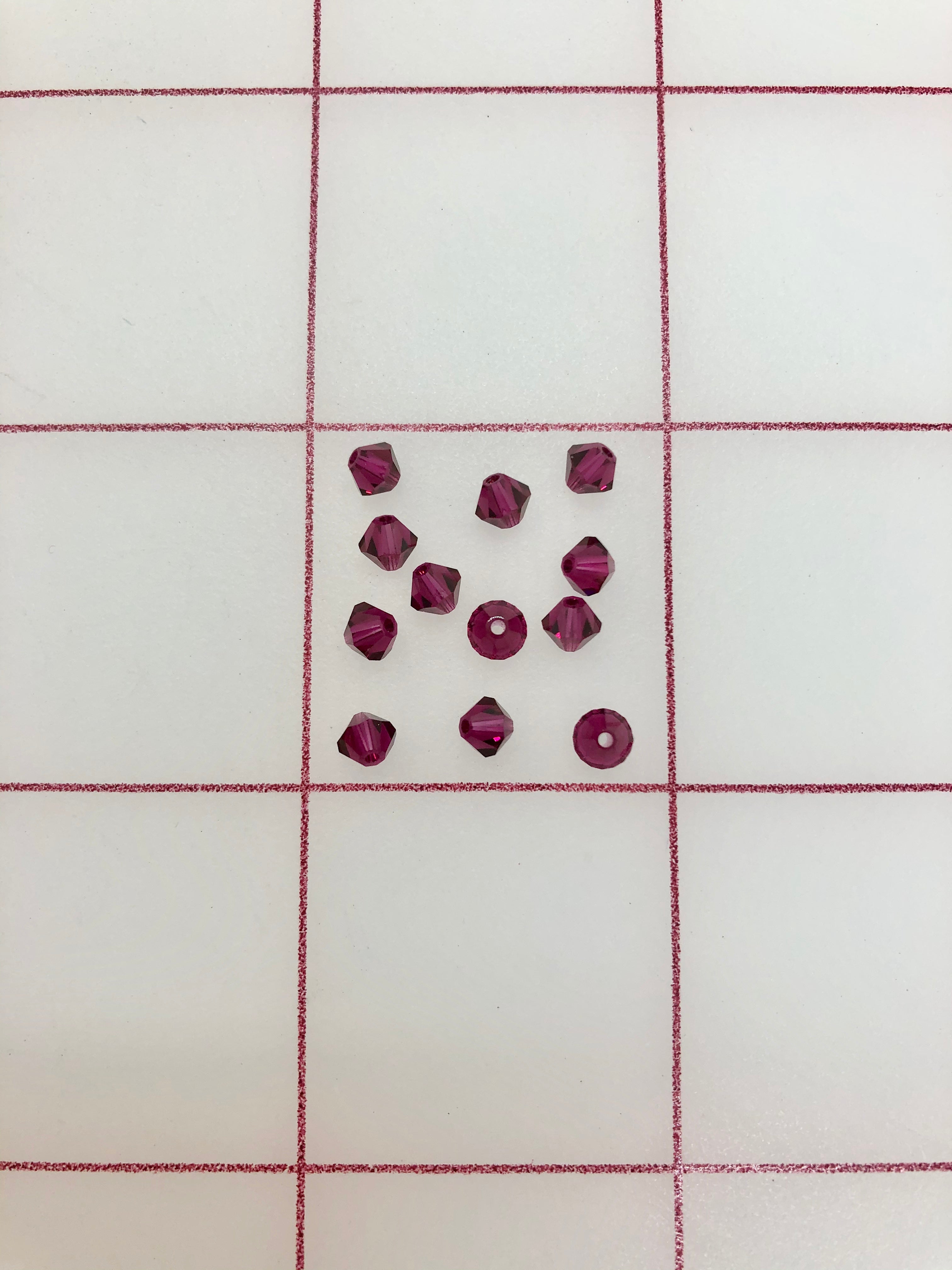 Swarovski 4mm Ruby Round Beads for Jewelry Making - DIY Bracelets, Necklaces & Craft Projects - Premium Quality Crystal Beads for Handmade Accessories