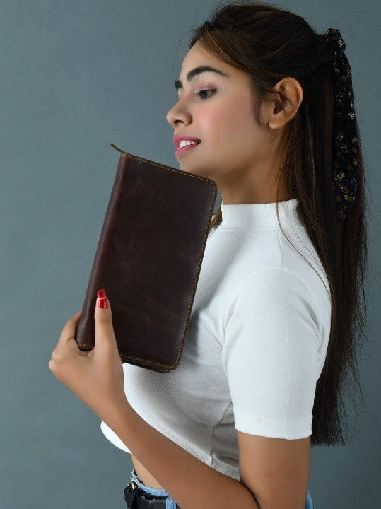 Blair Women's Leather Wallet - Slim RFID Blocking Bifold Wallet with Multiple Card Slots, Cocoa Brown - Perfect for Everyday Use, Travel & Gift Giving
