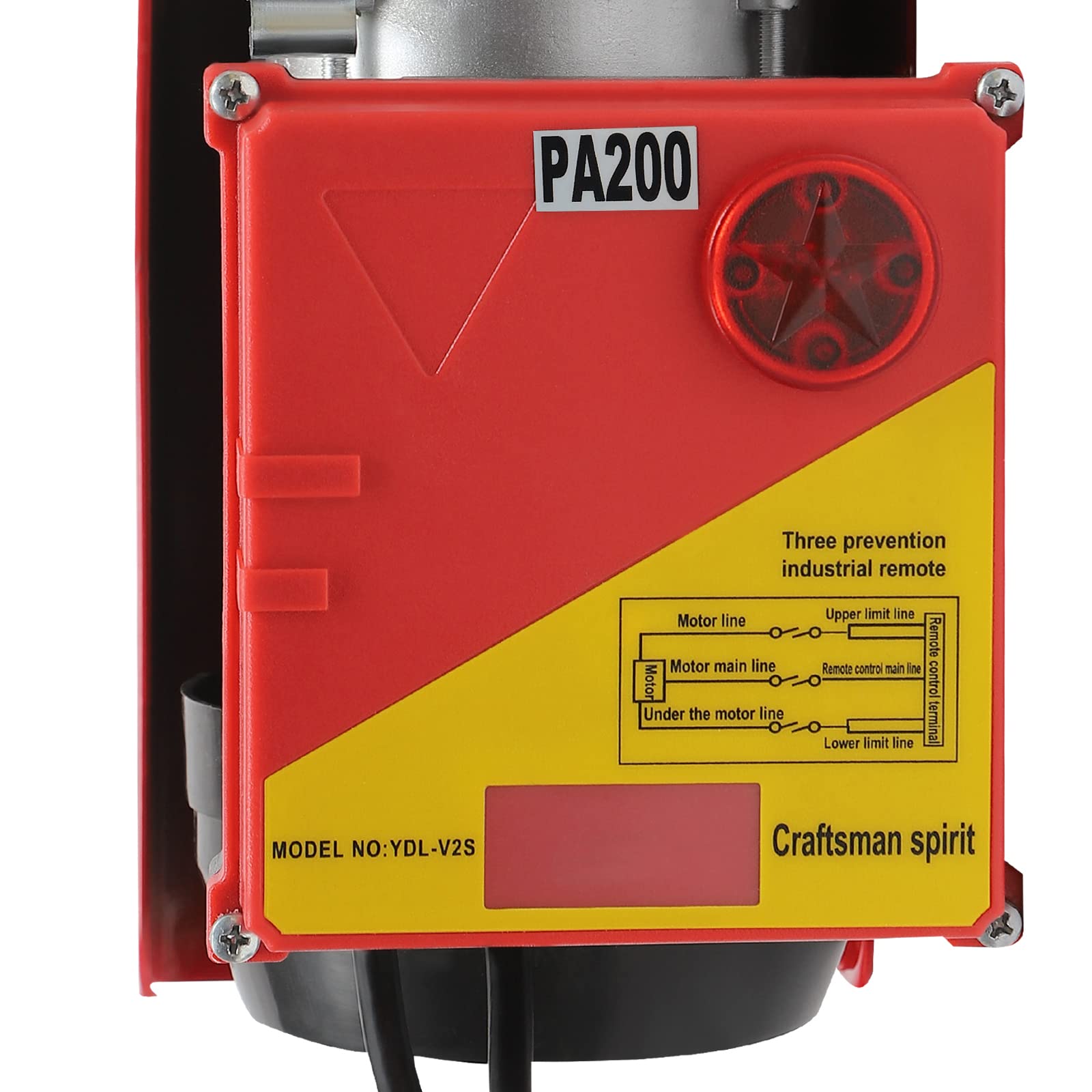 440lbs Wireless Remote Control Electric Hoist - 110V 1200W 2-in-1 Steel Electric Winch with 12m/39.37ft Lanyard - Perfect for Garage Lifting, Construction Work, and Heavy Equipment Moving