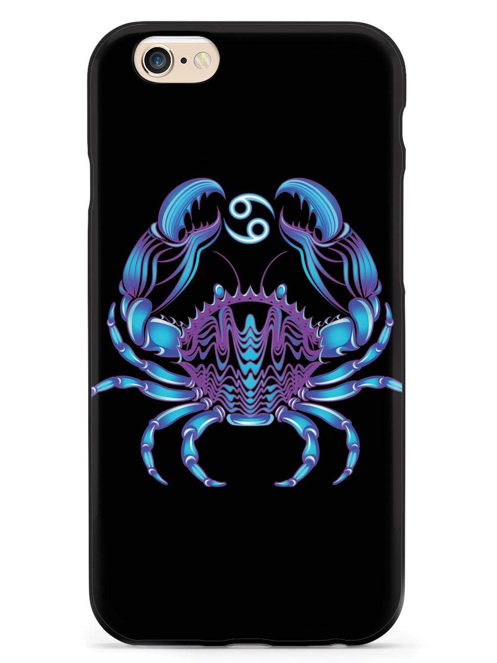 Inspired Cases - 3D Textured Protective Phone Cover for iPhone 6 Plus/6s Plus - Neon Zodiac Cancer Design - Shockproof & Slim Fit Case - Perfect for Daily Use, Work, and Travel