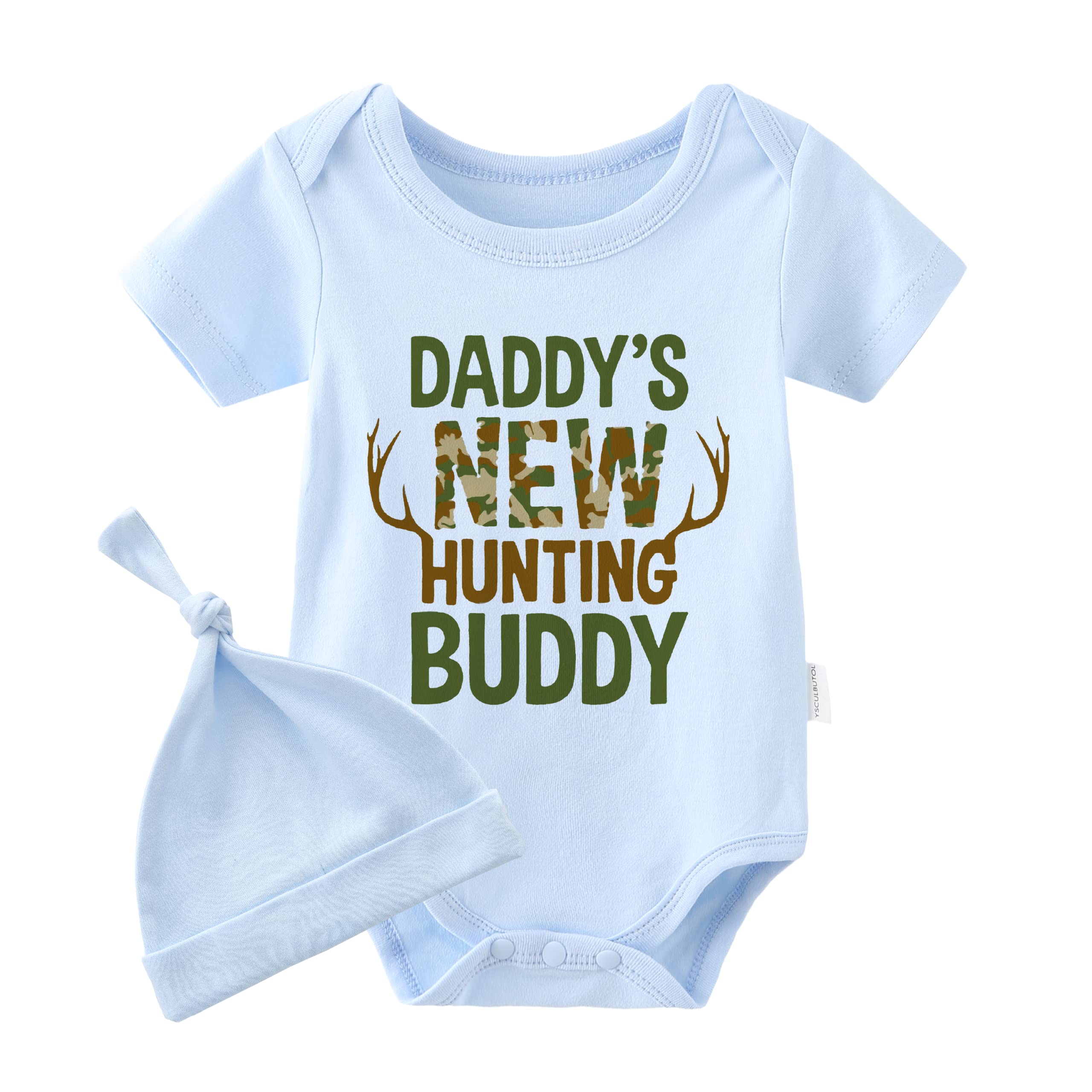 YSCULBUTOL Baby Boys Hunting Outfit - Daddy's Little Hunting Buddy Romper for Newborns & Toddlers | Perfect for Outdoor Adventures & Family Hunting Trips
