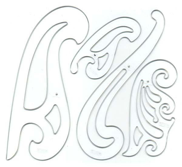 4-Piece French Curve Ruler Set for Sewing, Pattern Making & Fashion Design - Perfect for DIY, Tailoring & Quilting Projects