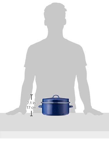 Stansport Enamel Camping Cook Pot - Durable Outdoor Cooking Pot for Camping, Hiking & Backpacking - Perfect for Boiling Water, Cooking Meals & Outdoor Adventures