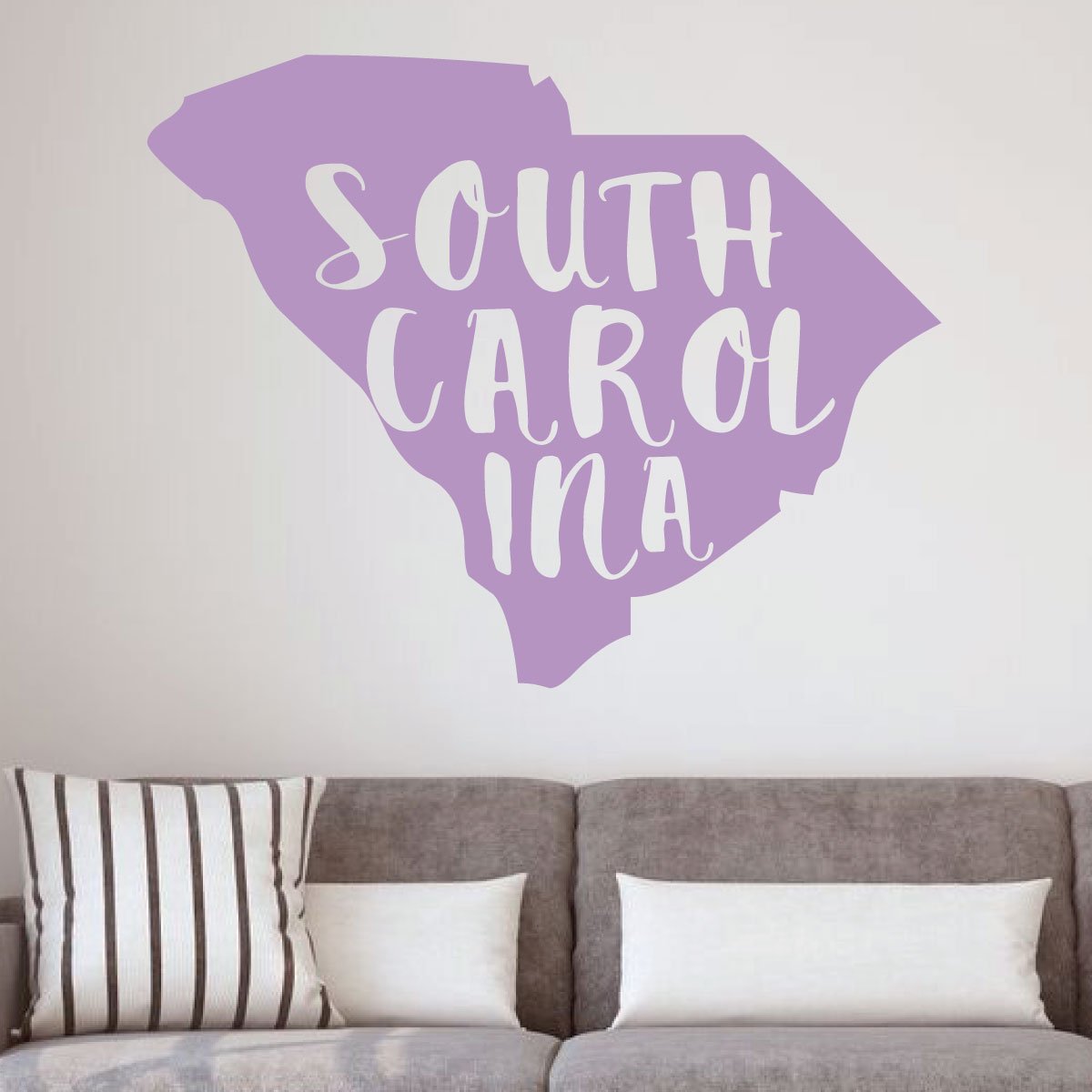 South Carolina State Silhouette Wall Decal - Premium Vinyl Art Sticker for Home Decor, Living Room & Family Room Wall Decoration | Perfect for Nursery, Office & Dorm Room