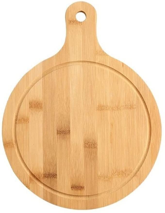 3-Piece Wooden Cutting Board Set - Durable Chopping Board for Fruits, Pizza, Bread with Handle & Hangable Design - Perfect for Kitchen, BBQ, Picnics & Food Prep