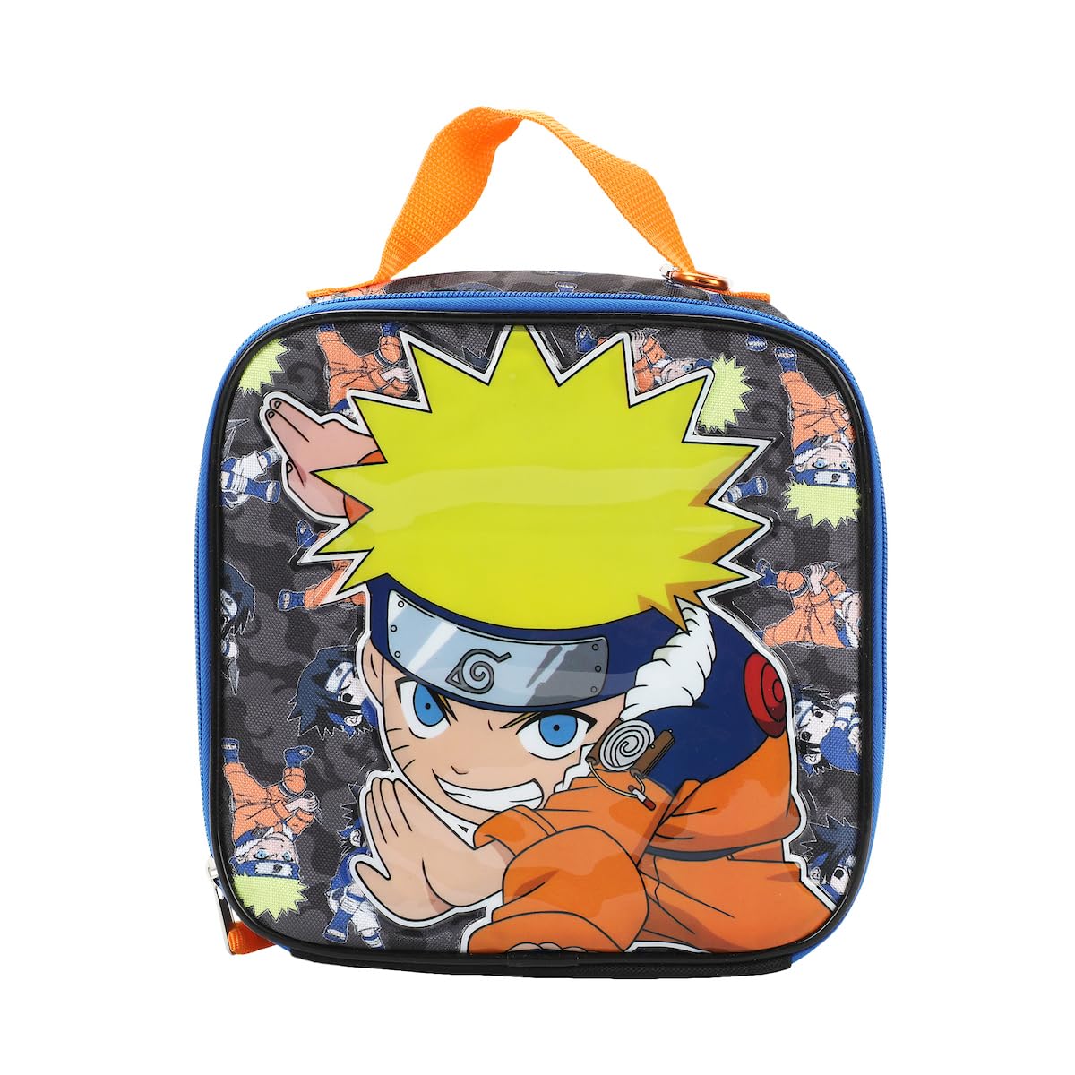 Naruto Anime 5-Piece Backpack Set with Lunch Box & Water Bottle - Perfect for School, Cosplay, and Anime Fans