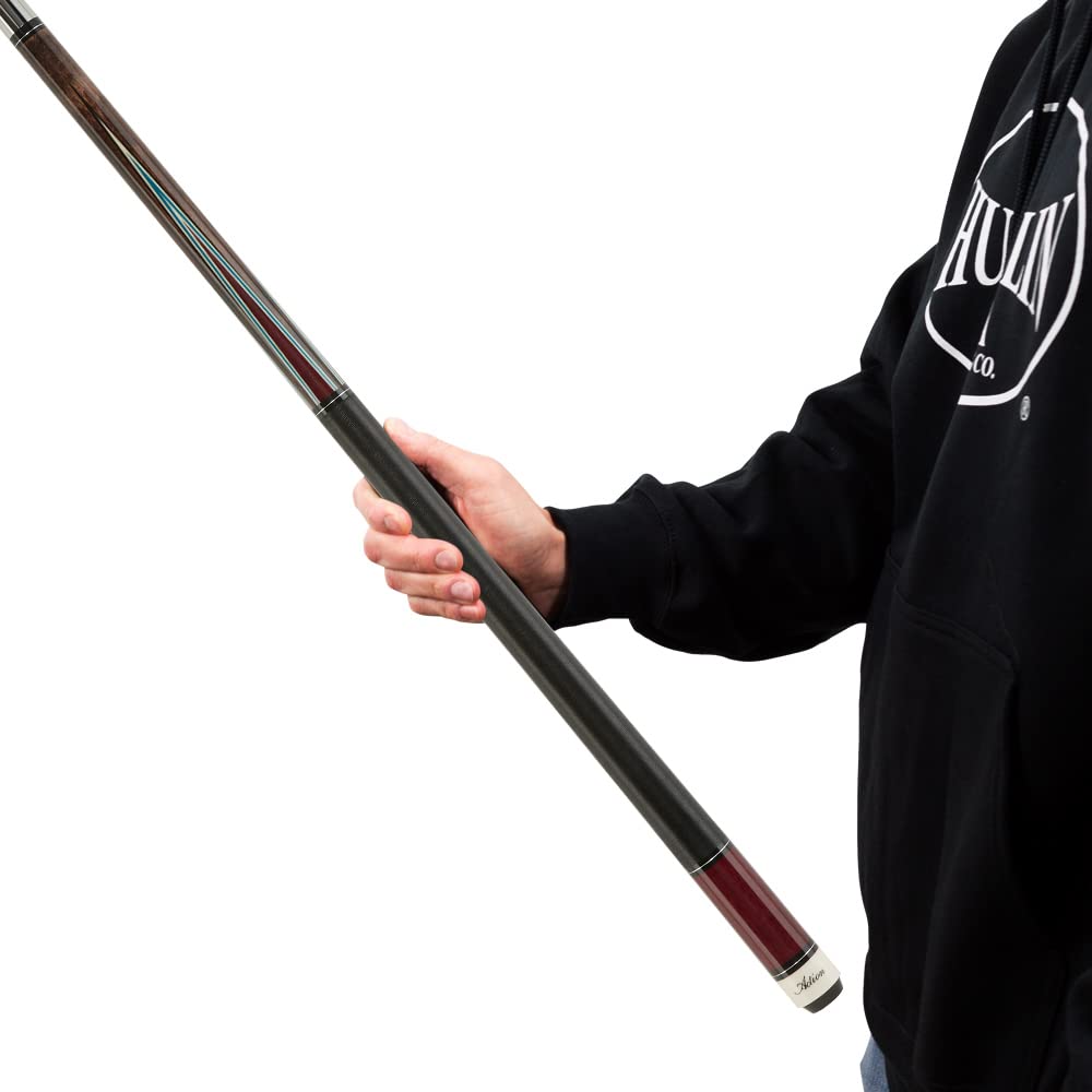 Premium Grey & Purpleheart Inlaid Billiards Pool Cue Stick - Professional Tournament Quality - Perfect for Home Game Rooms, Bars, and Competitive Play