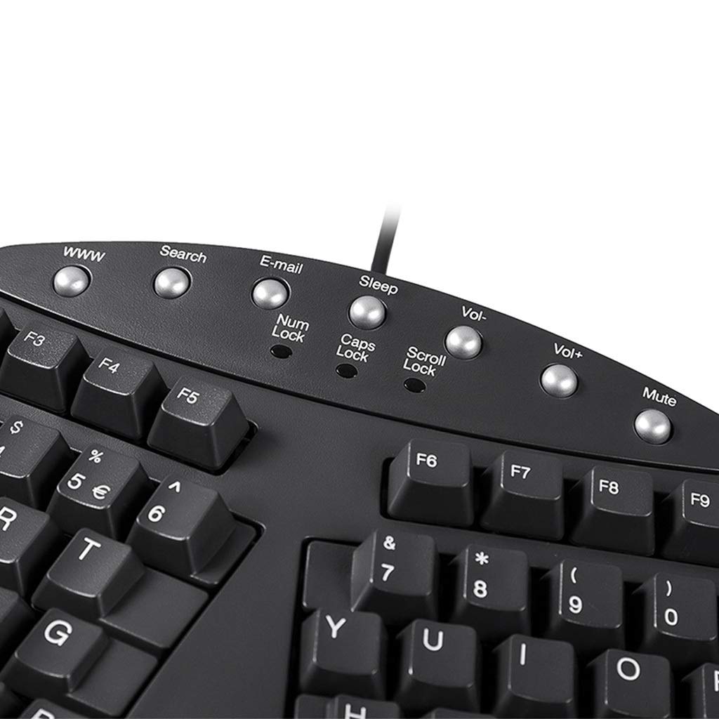 Ergonomic USB Wired Multimedia Keyboard - Comfortable Streamlined Design for Gaming, Office & Home Use | Durable & Responsive Keys for Long Typing Sessions | Perfect for Workstations, Gaming Setups & Home Computers