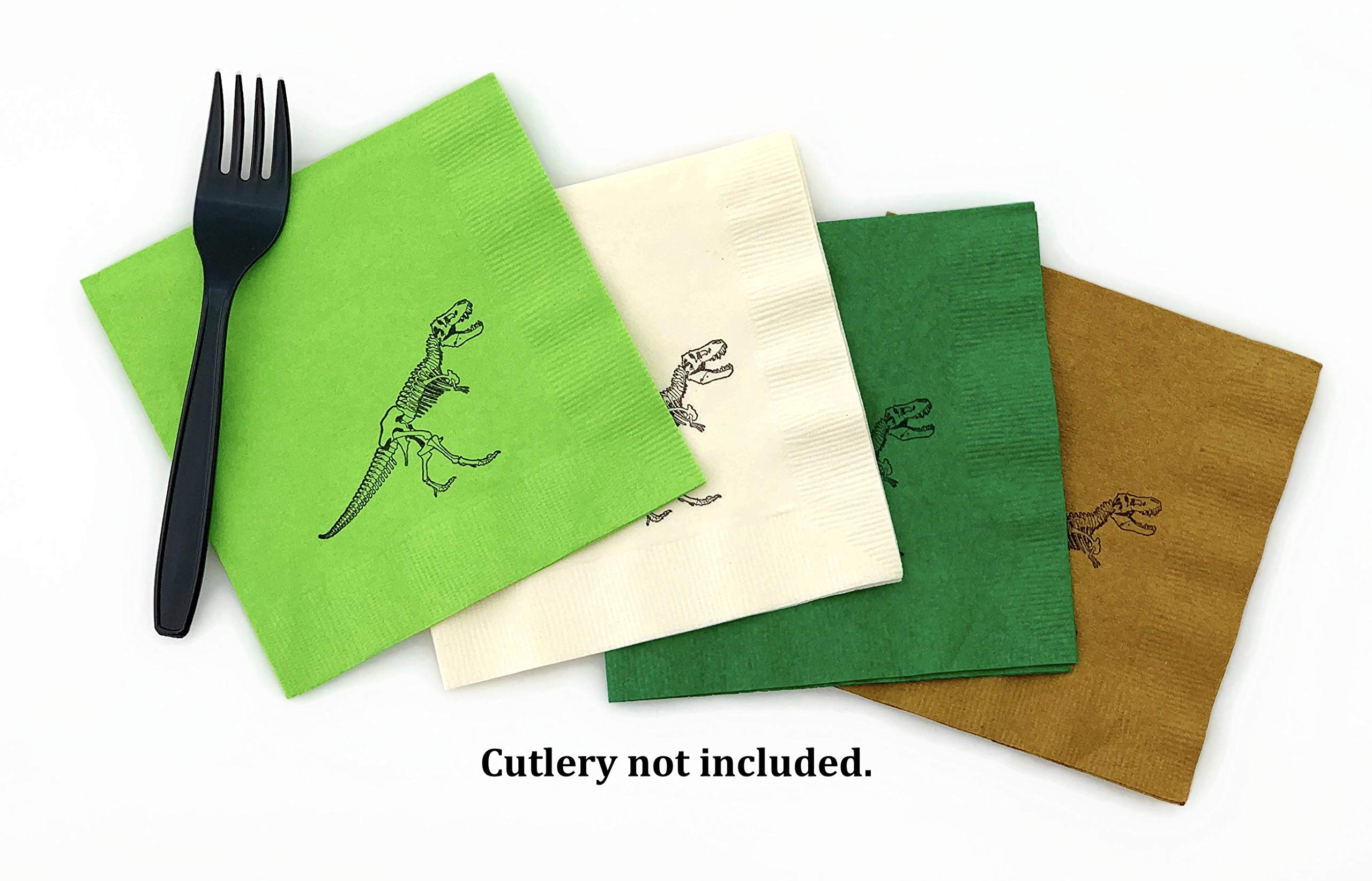 Green Dinosaur Paper Napkins - 24 Count Dinosaur Party Supplies for Kids Birthday, Baby Shower & Jurassic Theme Decorations