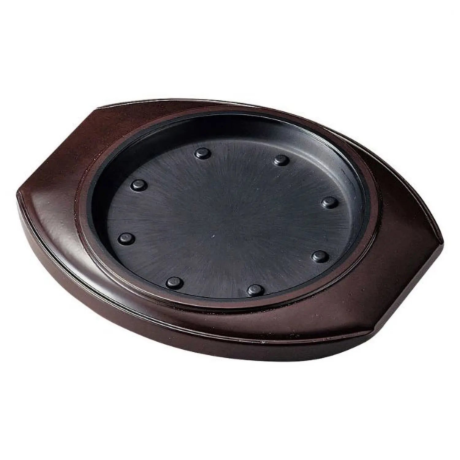 Premium MIN Phenolic Resin Base for Round Sizzler Platter - Heat-Resistant Serving Tray for Sizzling Fajitas, Steak & Seafood - Perfect for Restaurants, Catering & Home Cooking