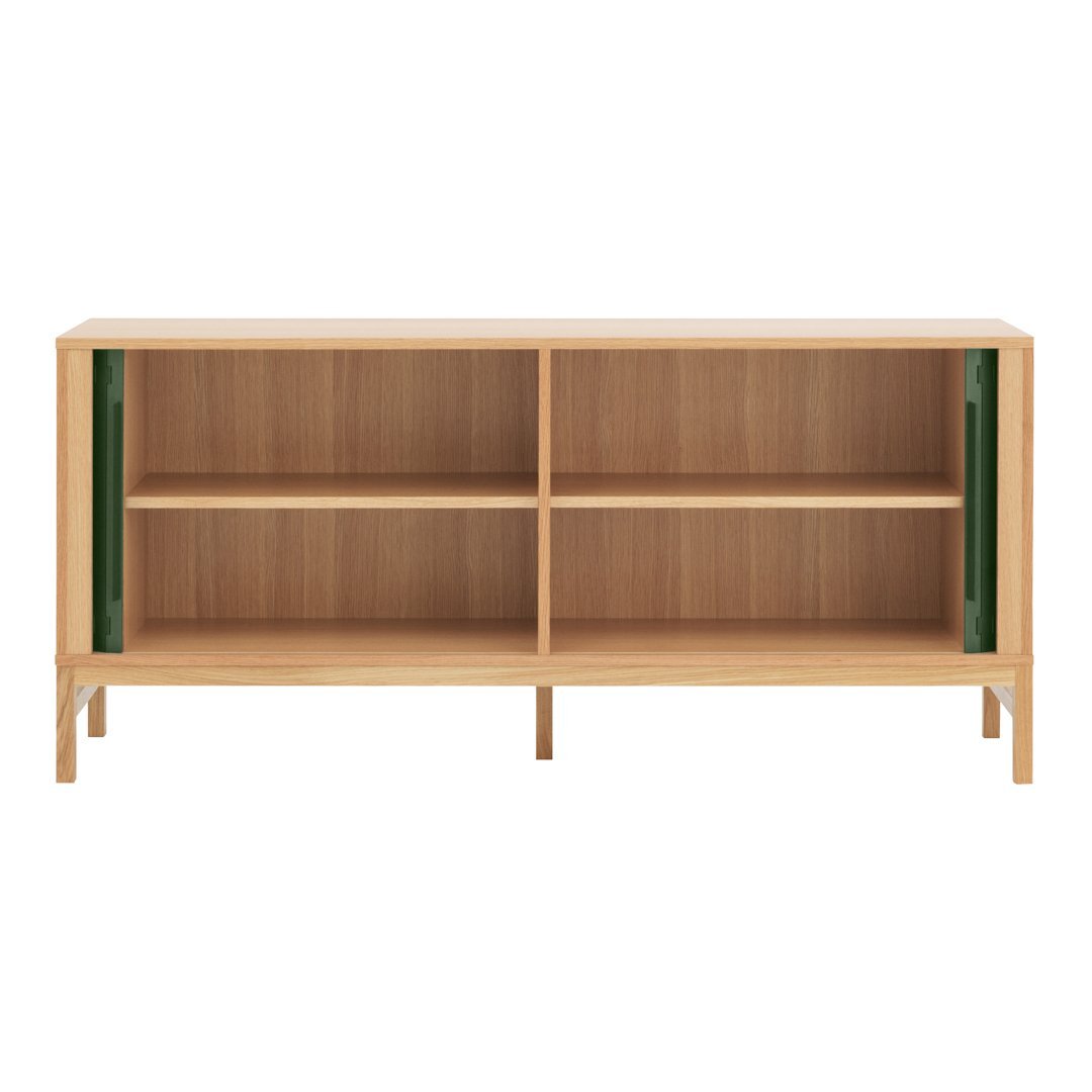 Modern Jalousie Sideboard Buffet Cabinet - Stylish Storage for Dining Room, Living Room & Entryway - Perfect for Organizing Dishes, Linens & Home Decor