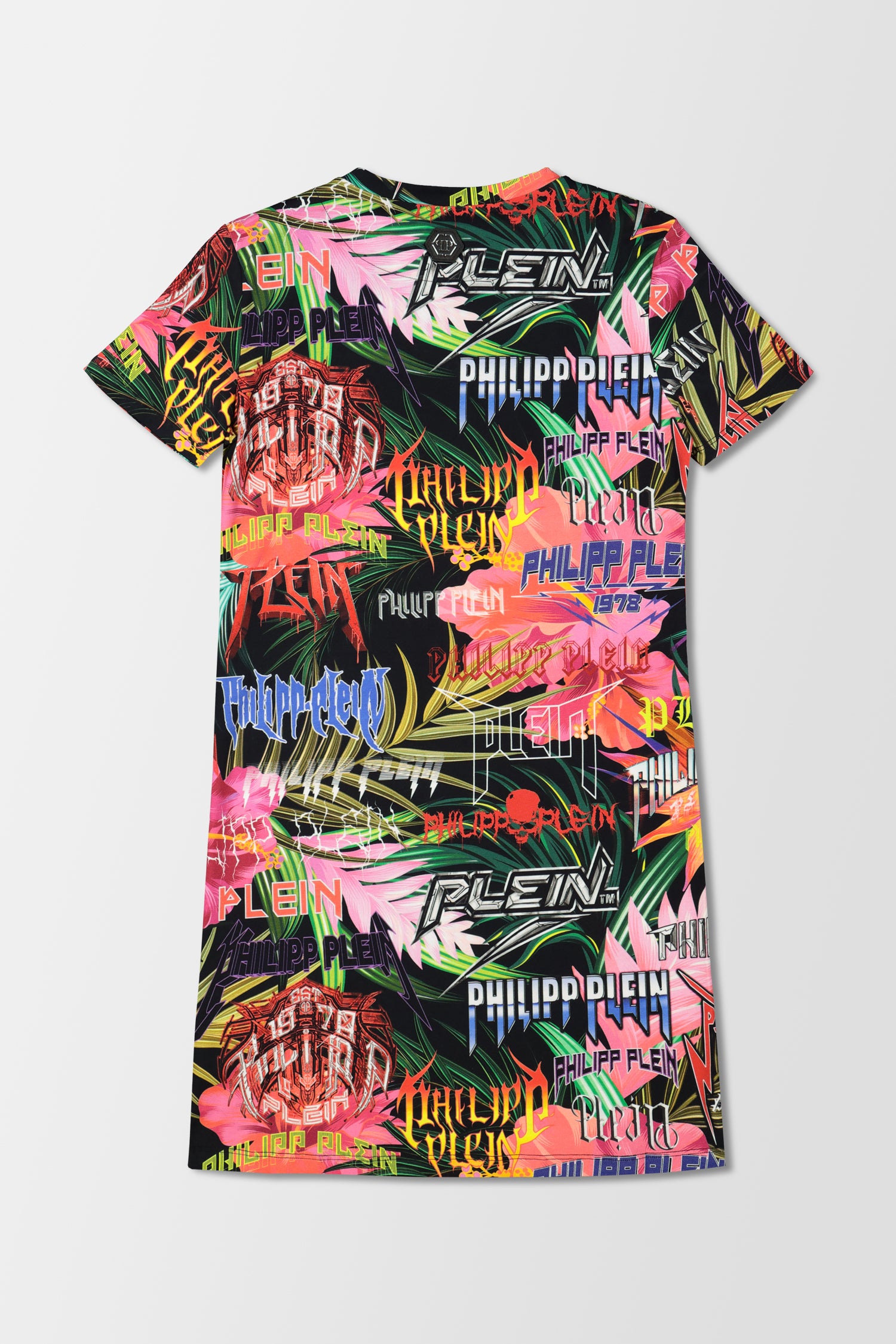Philipp Plein Multicolor Jungle Rock Short Dress - Stylish Party & Night Out Mini Dress for Women | Perfect for Clubbing, Dates & Special Occasions