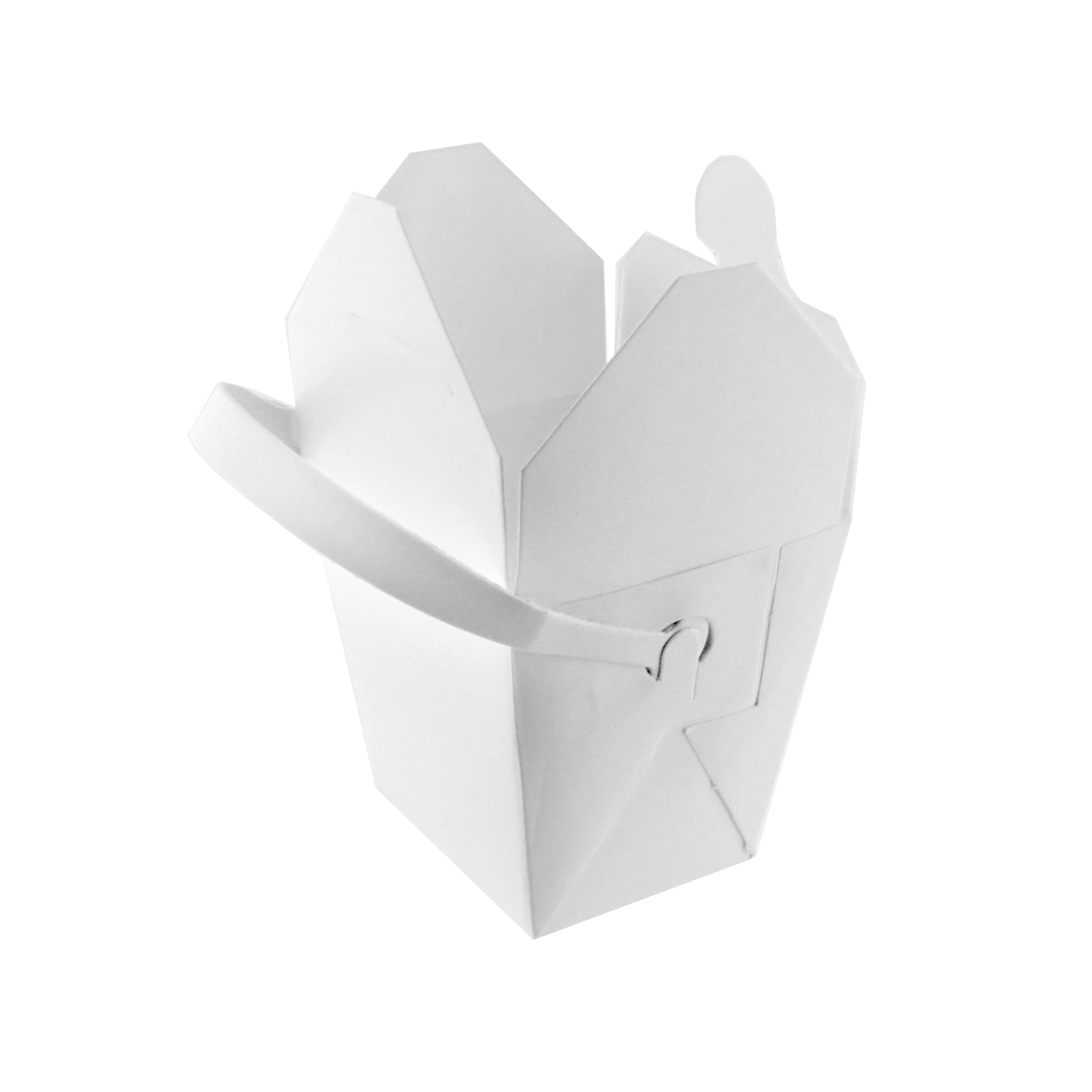 PacknWood 8oz Mini To-Go Noodle Box with Paper Handle & Foldable Lids - 2.6